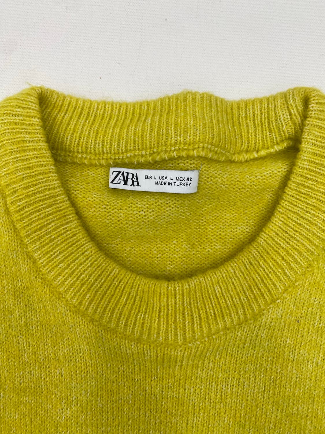 자라 옐로우 패턴 니트 (L) 상품이미지2