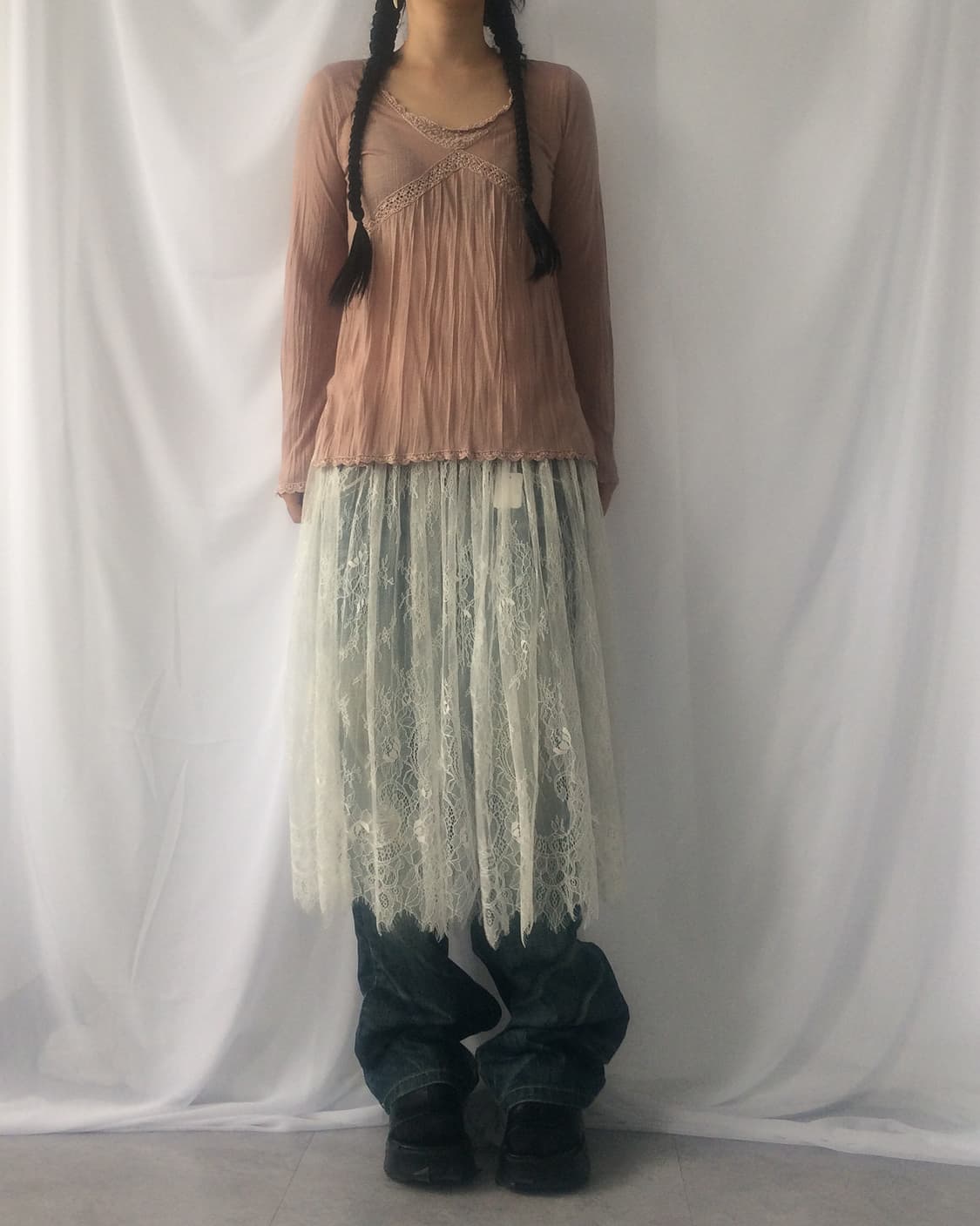 Crochet trimming sleeve 상품이미지7