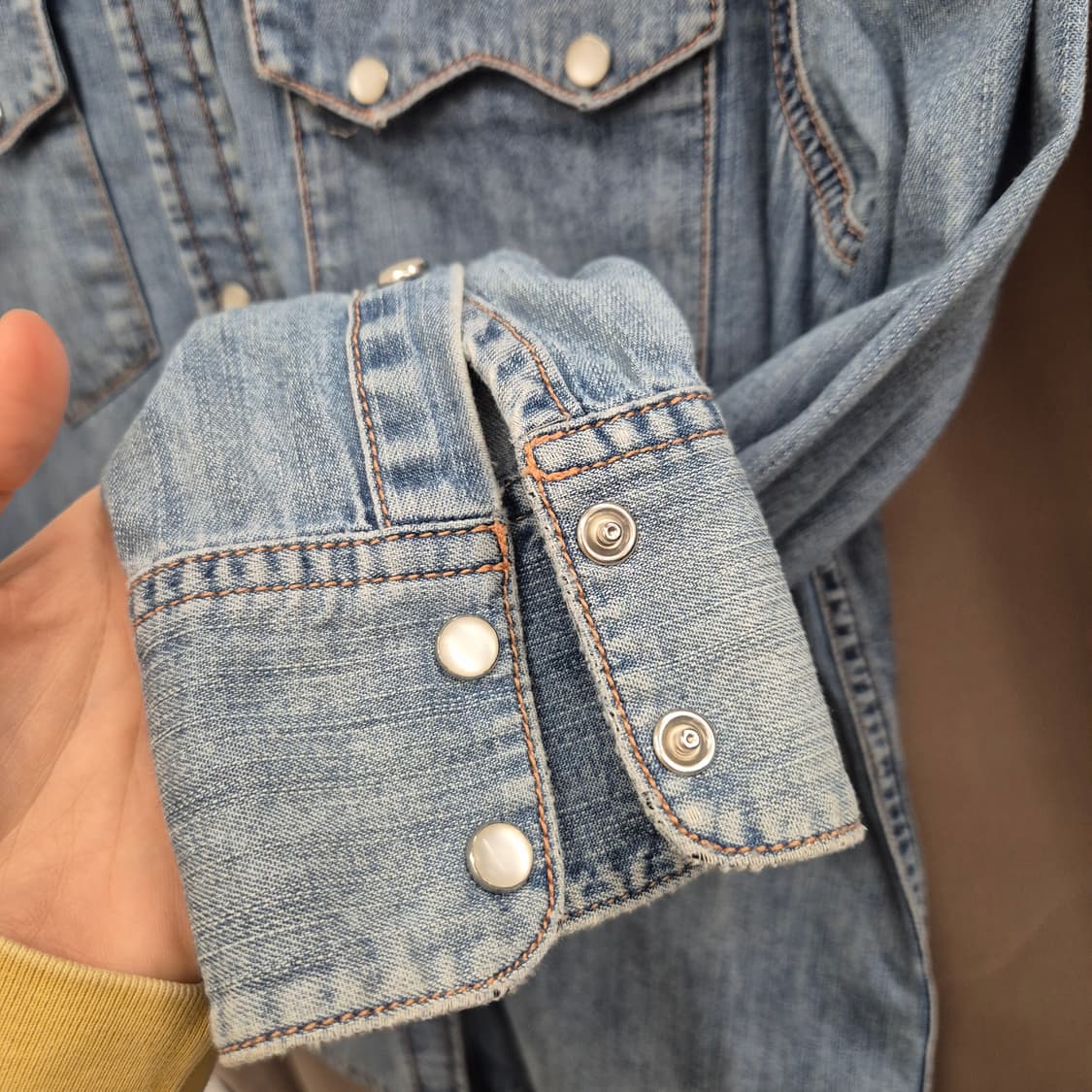 디젤 데님 웨스턴 셔츠 2XS 상품이미지3