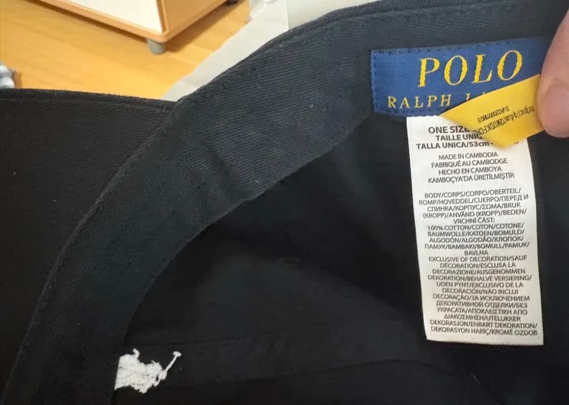 폴로 랄프 로렌 코튼 치노 베이스볼 캡 블랙 상품이미지4