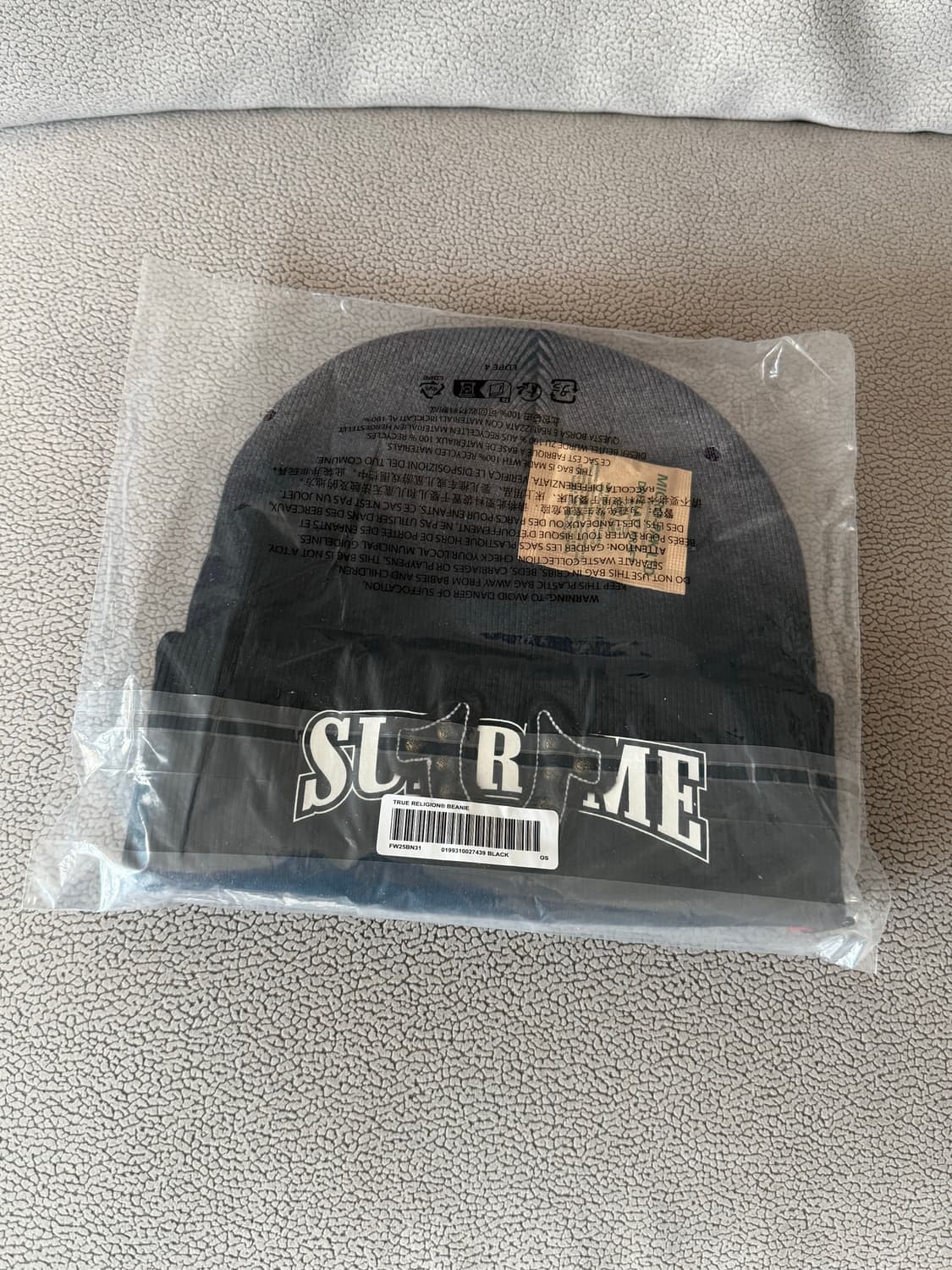 [os] 슈프림 x 트루릴리전 비니 블랙 - 25FW 상품이미지3
