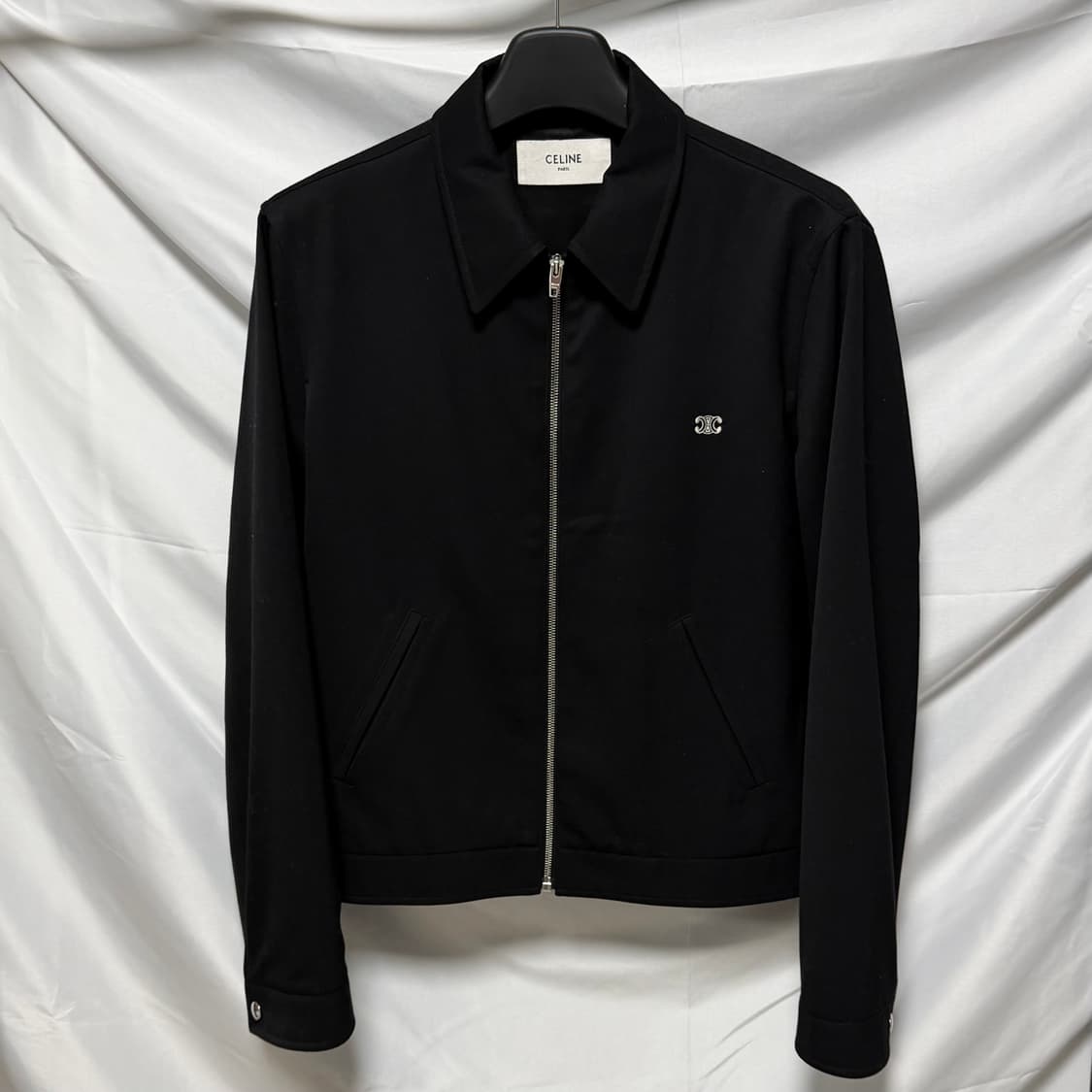 [S+급/50] 셀린느 트리오페 울 블루종 자켓 블랙 상품이미지1