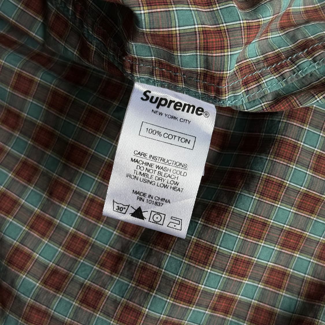 19ss 슈프림 플레이드 체크 반팔셔츠 상품이미지7