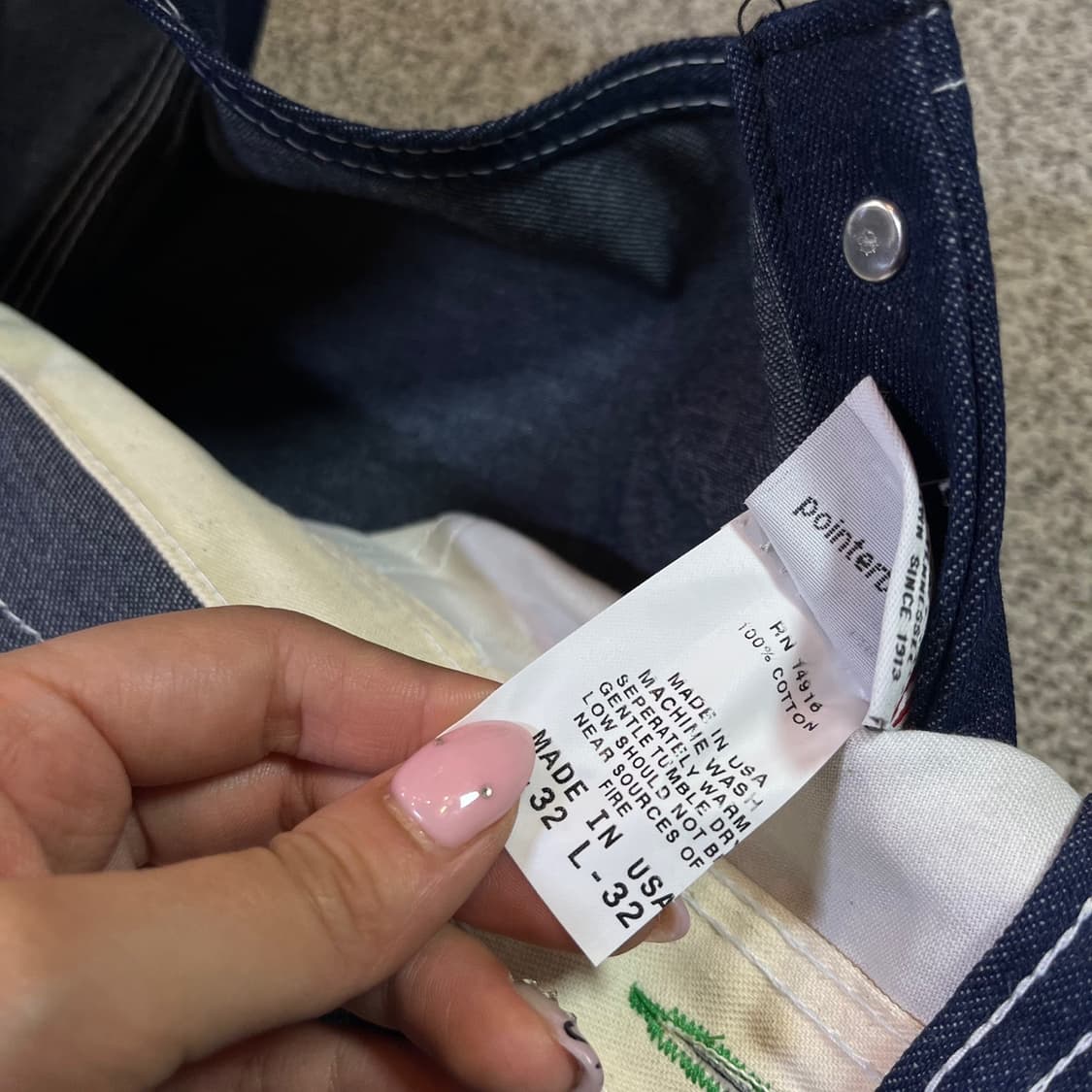 USA 포인터 카펜터 데님 오버롤 상품이미지8