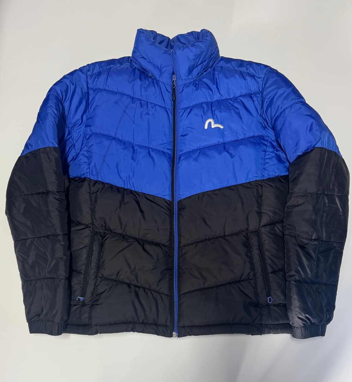 희귀!! EVISU 에비수 배색 다운 패딩 점퍼 M ~ L 상품이미지1