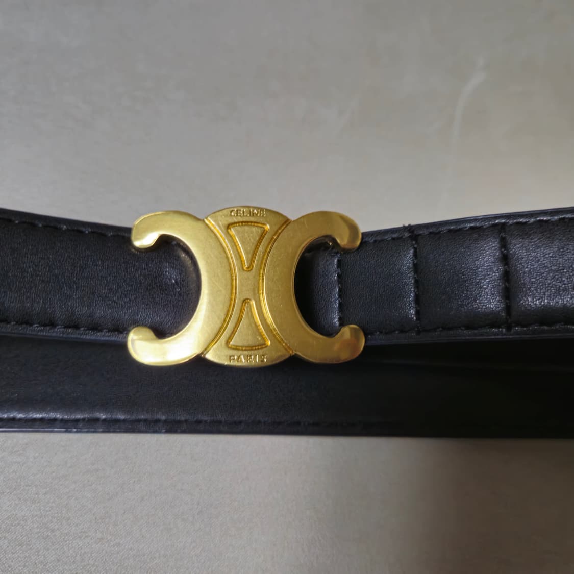 셀린느 트리옹프 금장 블랙 벨트 상품이미지2