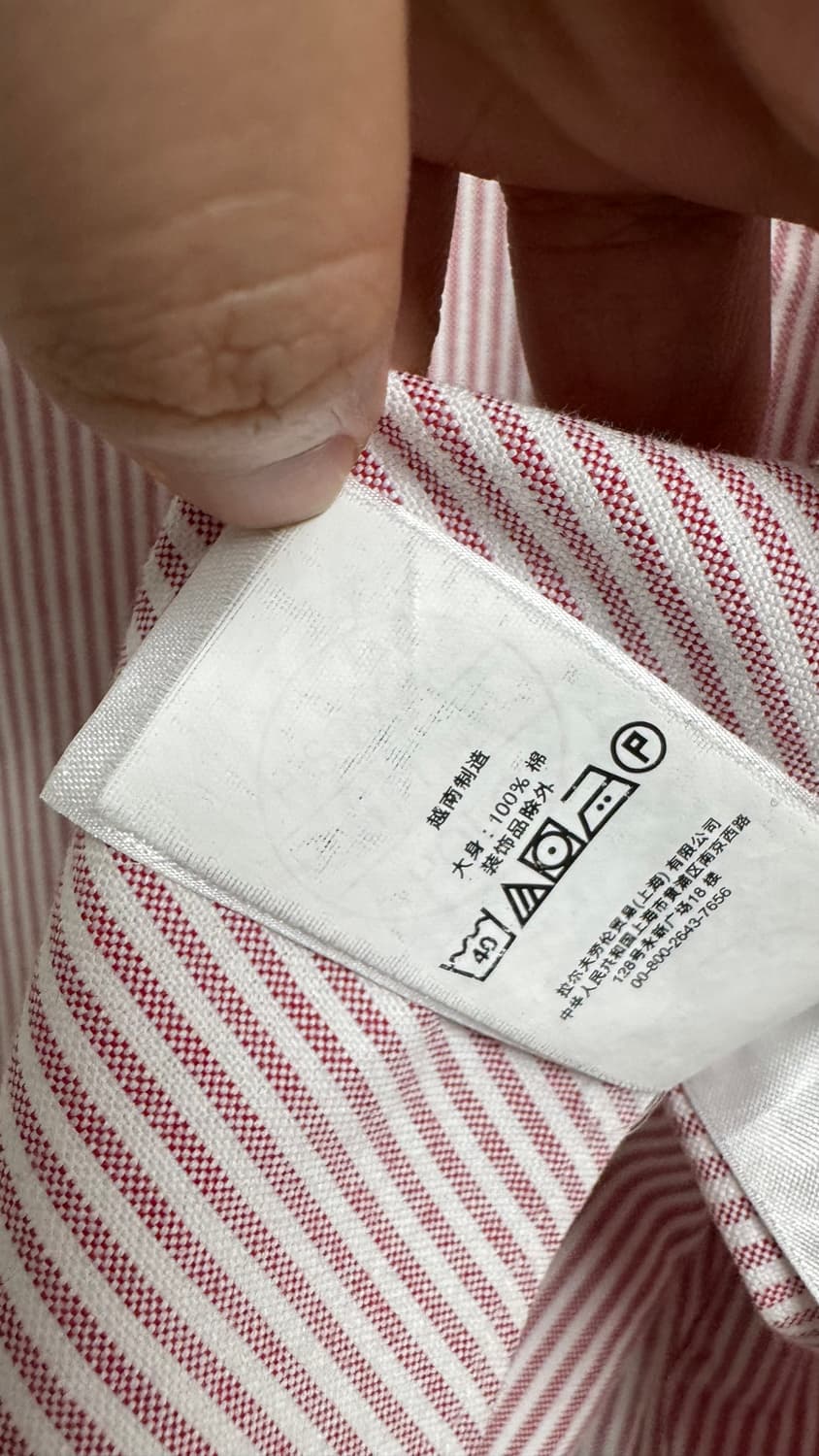 [M] 폴로 랄프 로렌 옥스포드 핑크 스트라이프 셔츠 상품이미지5