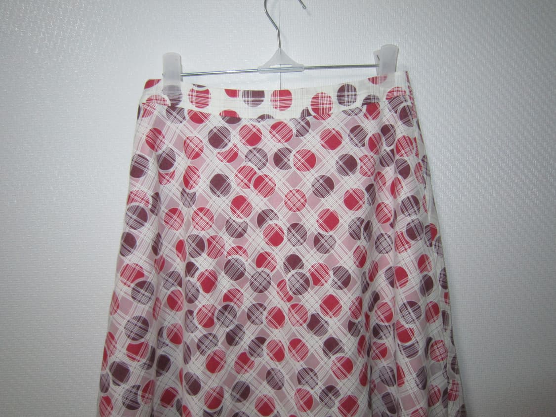 vintage dot check mid skirt 상품이미지6