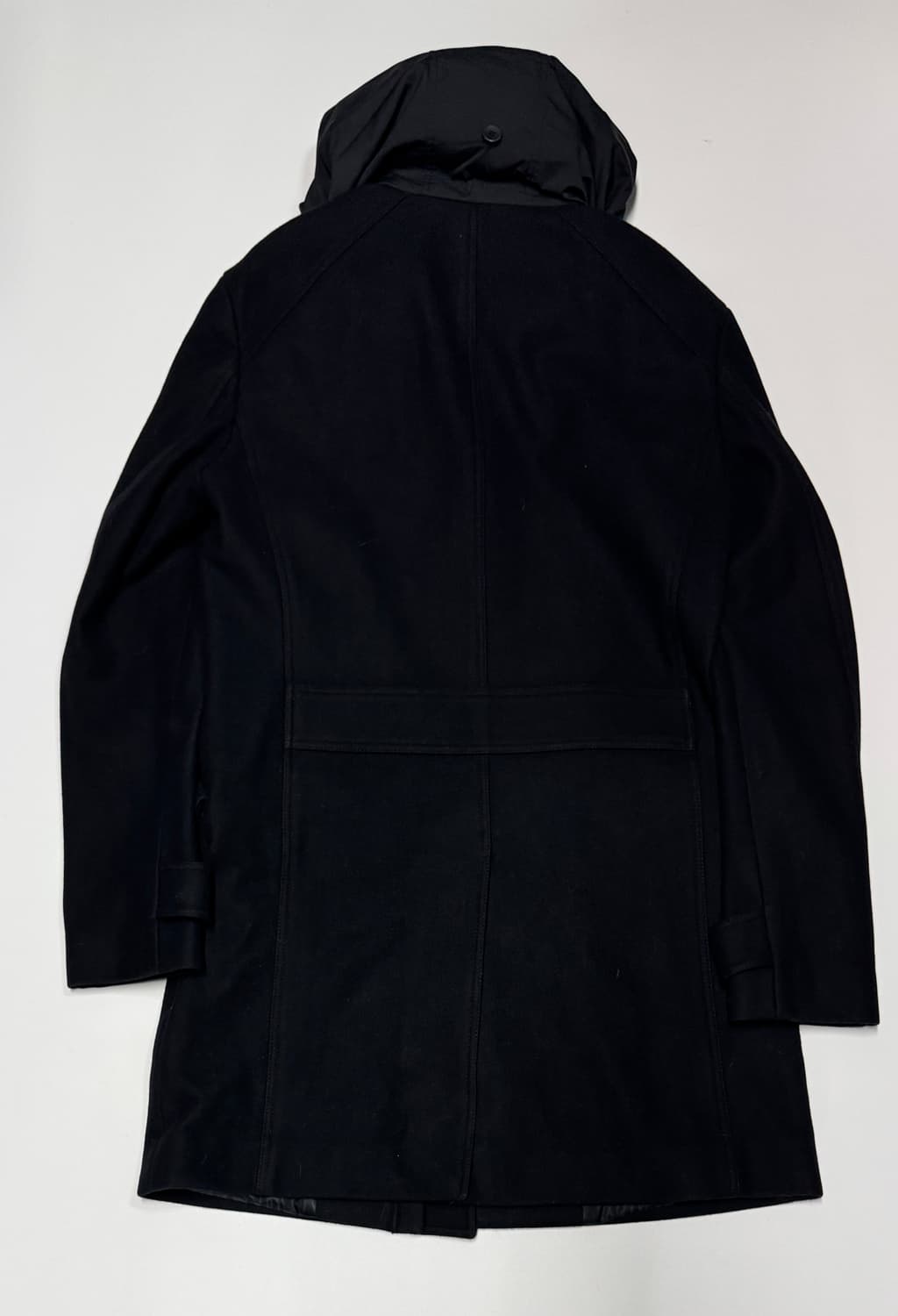 우영미 캐시미어 혼방 후드 집업 울 코트 블랙 52 상품이미지2