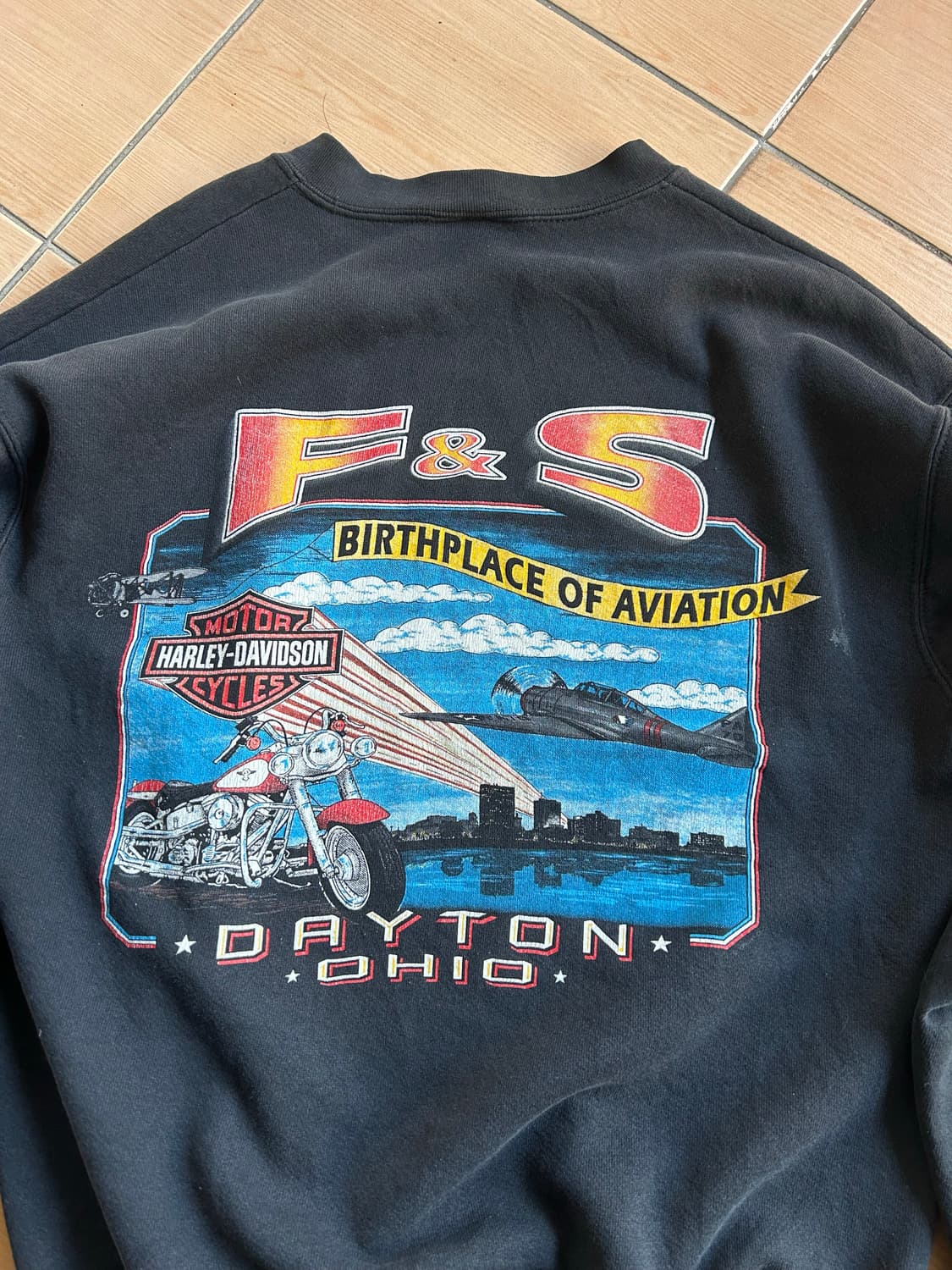 90‘s USA 할리데이비슨 스웻셔츠 상품이미지2