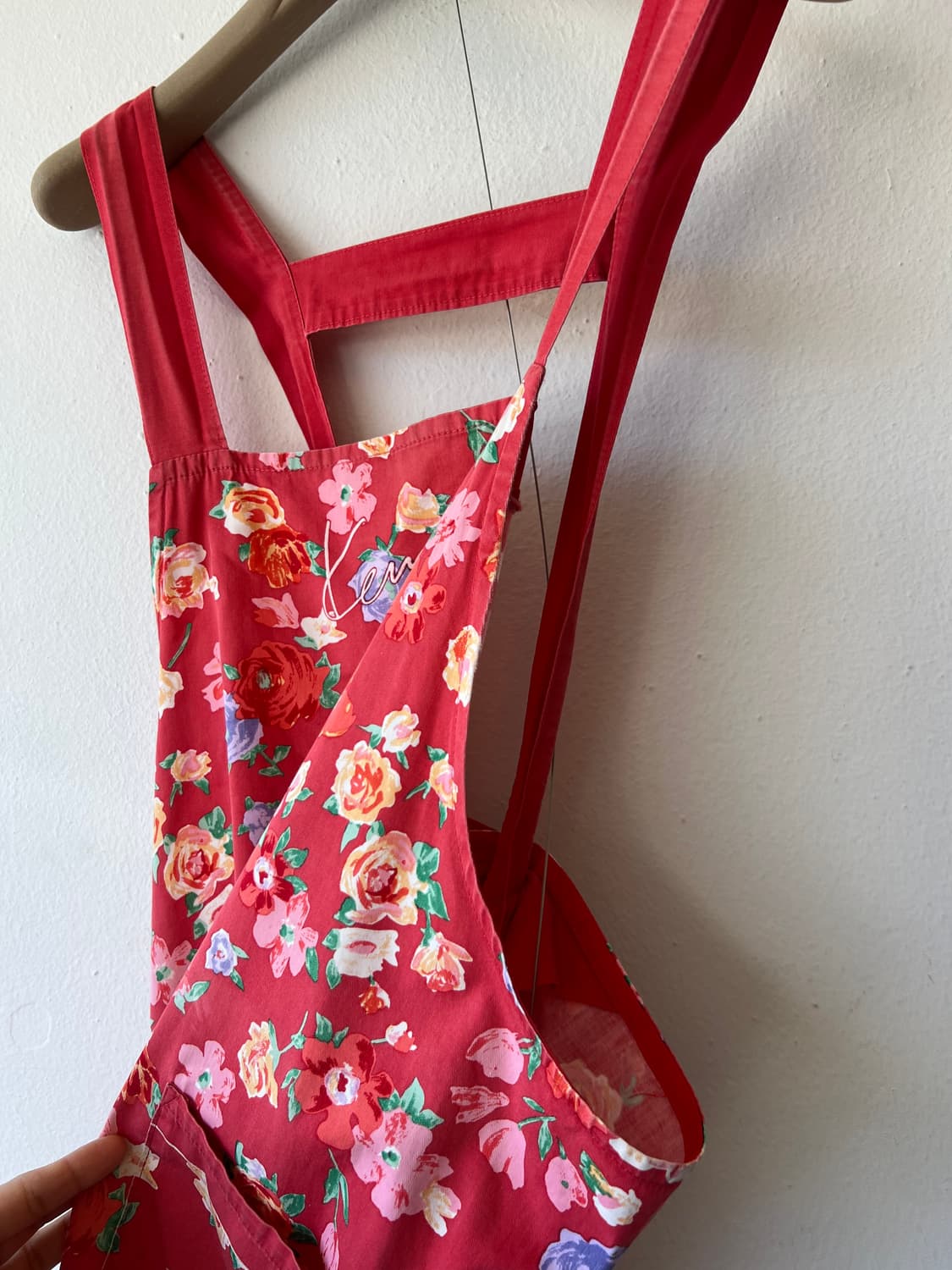 겐조 일본수입 홈웨어 레드플라워 에이프런 앞치마 상품이미지5