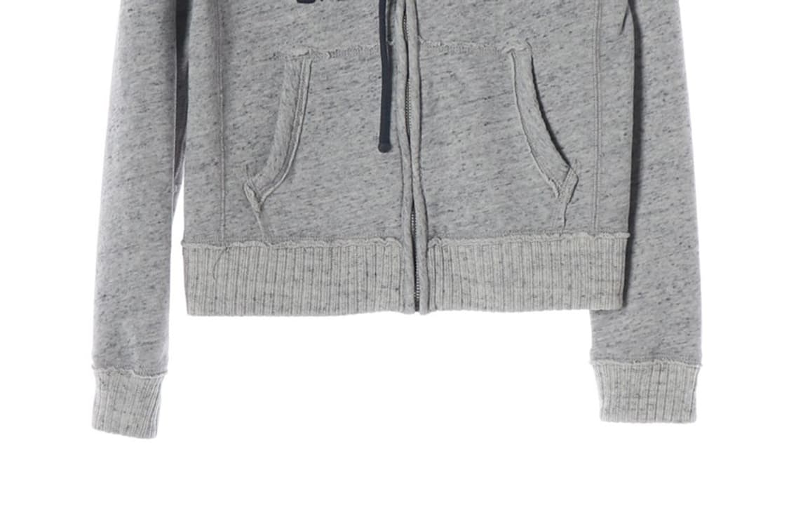 아베크롬비 앤 피치 빅로고 기모 후드 집업 그레이 XS 상품이미지5