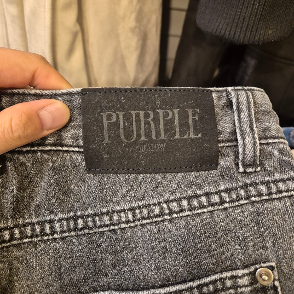 30인치 워싱그레이 새미와이드핏 카고데님팬츠  상품이미지3