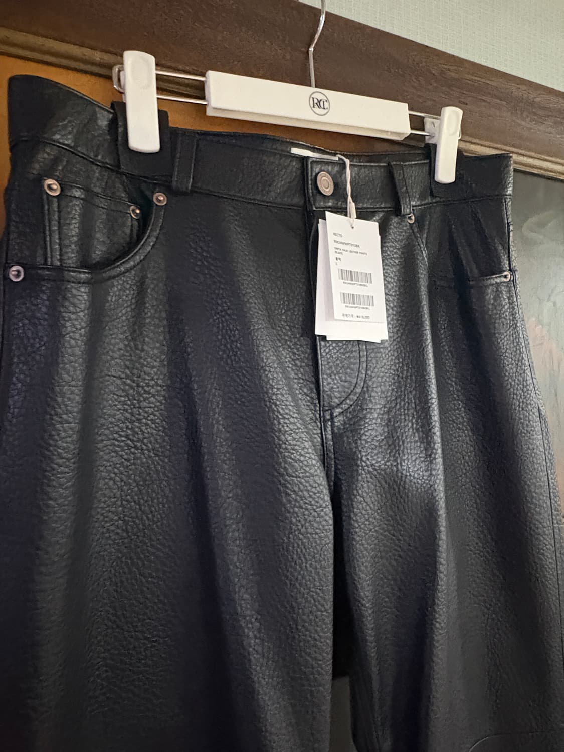 (새상품) 렉토 그레타 faux 레더 팬츠 L 상품이미지2