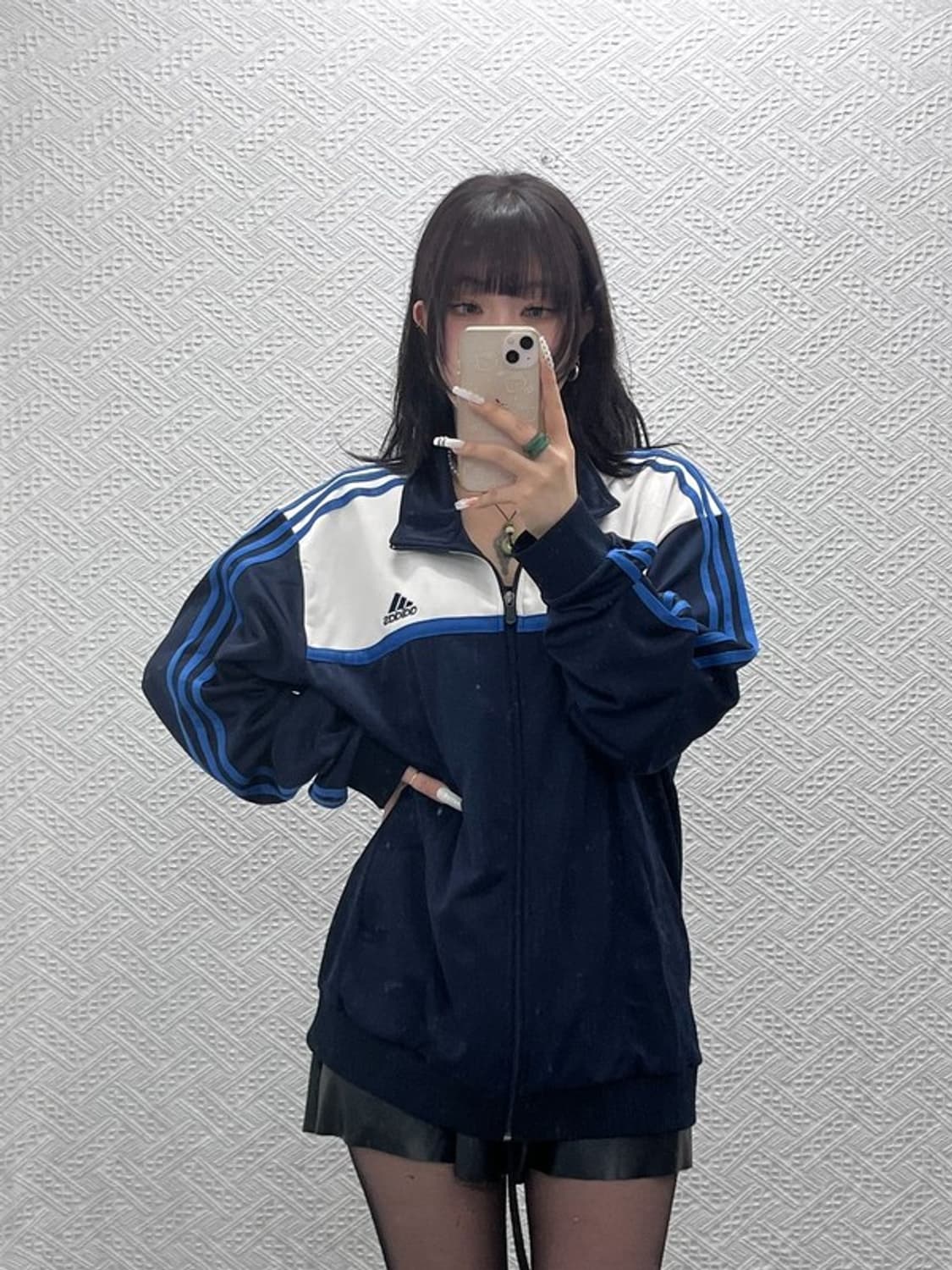 아디다스 올드스쿨 레트로 삼각로고 돌고래 져지 집업 115 C10913 상품이미지1