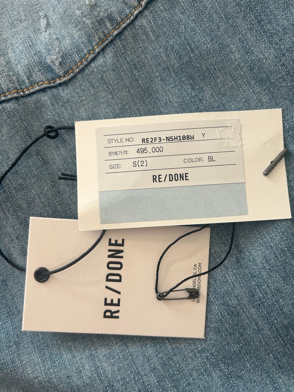 RE/DONE 25년 리던 데님 셔츠( 새제품) 상품이미지5