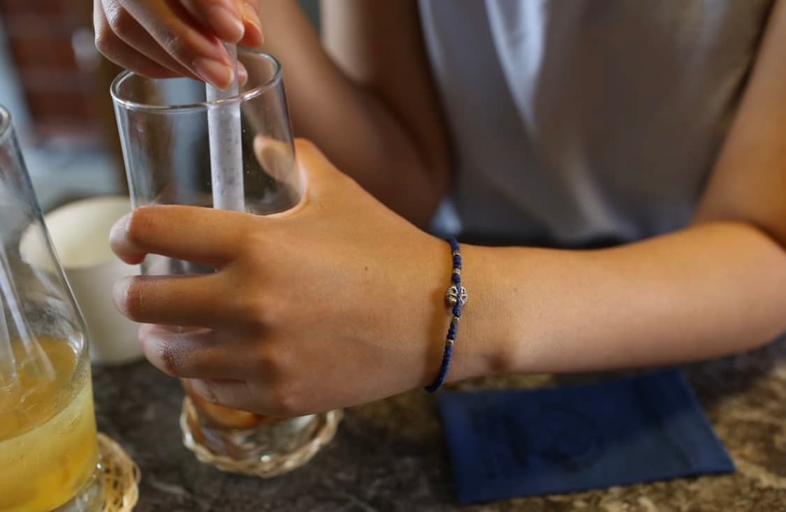 워터프루프 실버 소원 팔찌 (블루) 상품이미지10