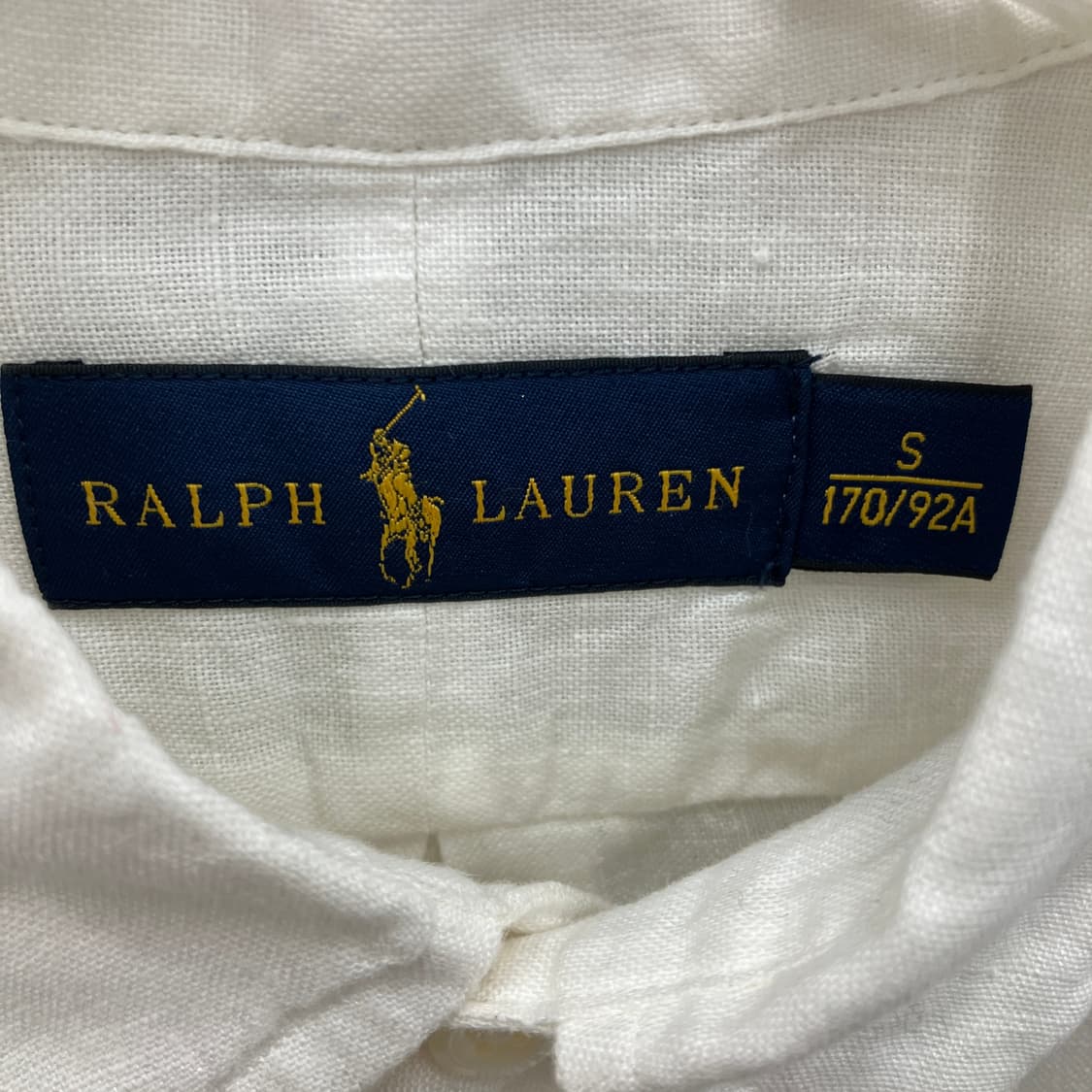 폴로 랄프로렌 화이트 린넨 셔츠 S 상품이미지3
