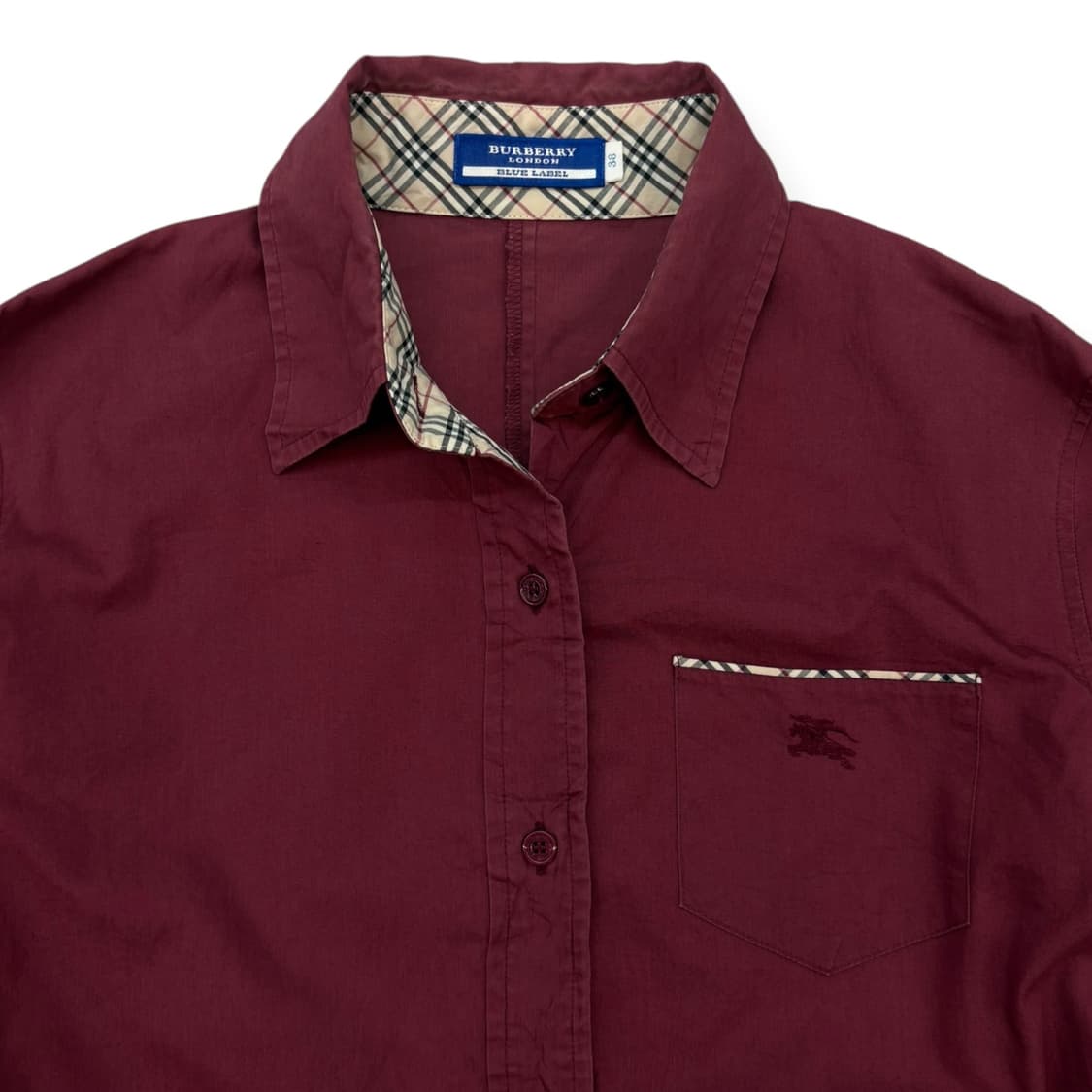 [ 38 ] 버버리 블루라벨 노바체크 버건디 셔츠 상품이미지2