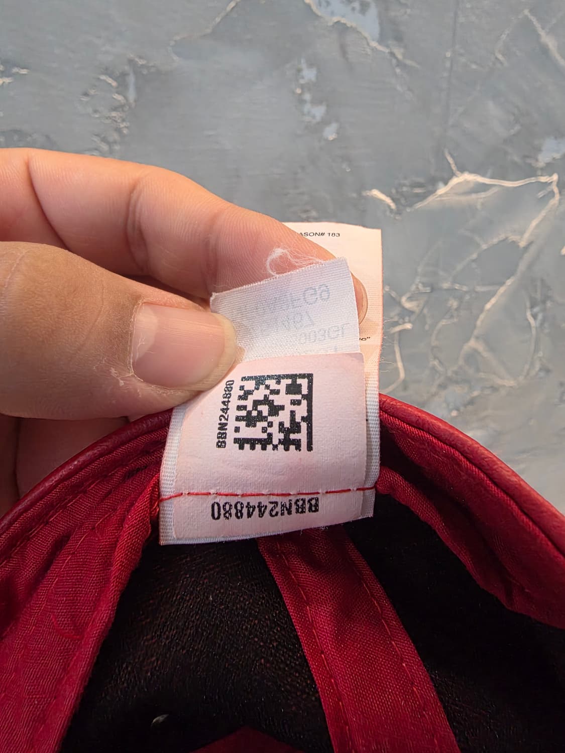 노스페이스 x 슈프림 레드 가죽 볼캡  상품이미지8