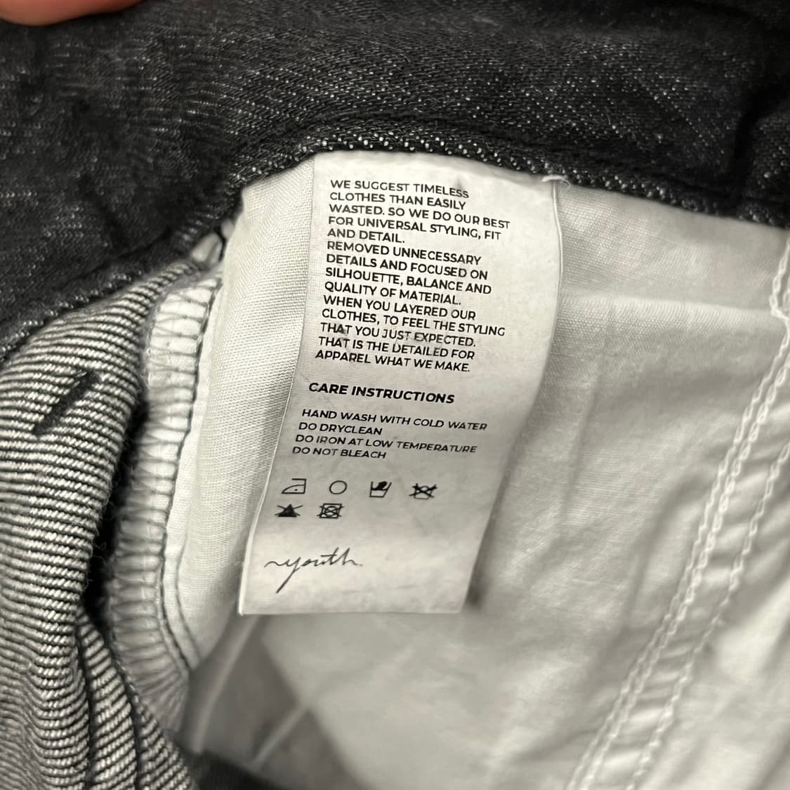 [정품] 유스 블랙 데님 팬츠 b16 상품이미지5