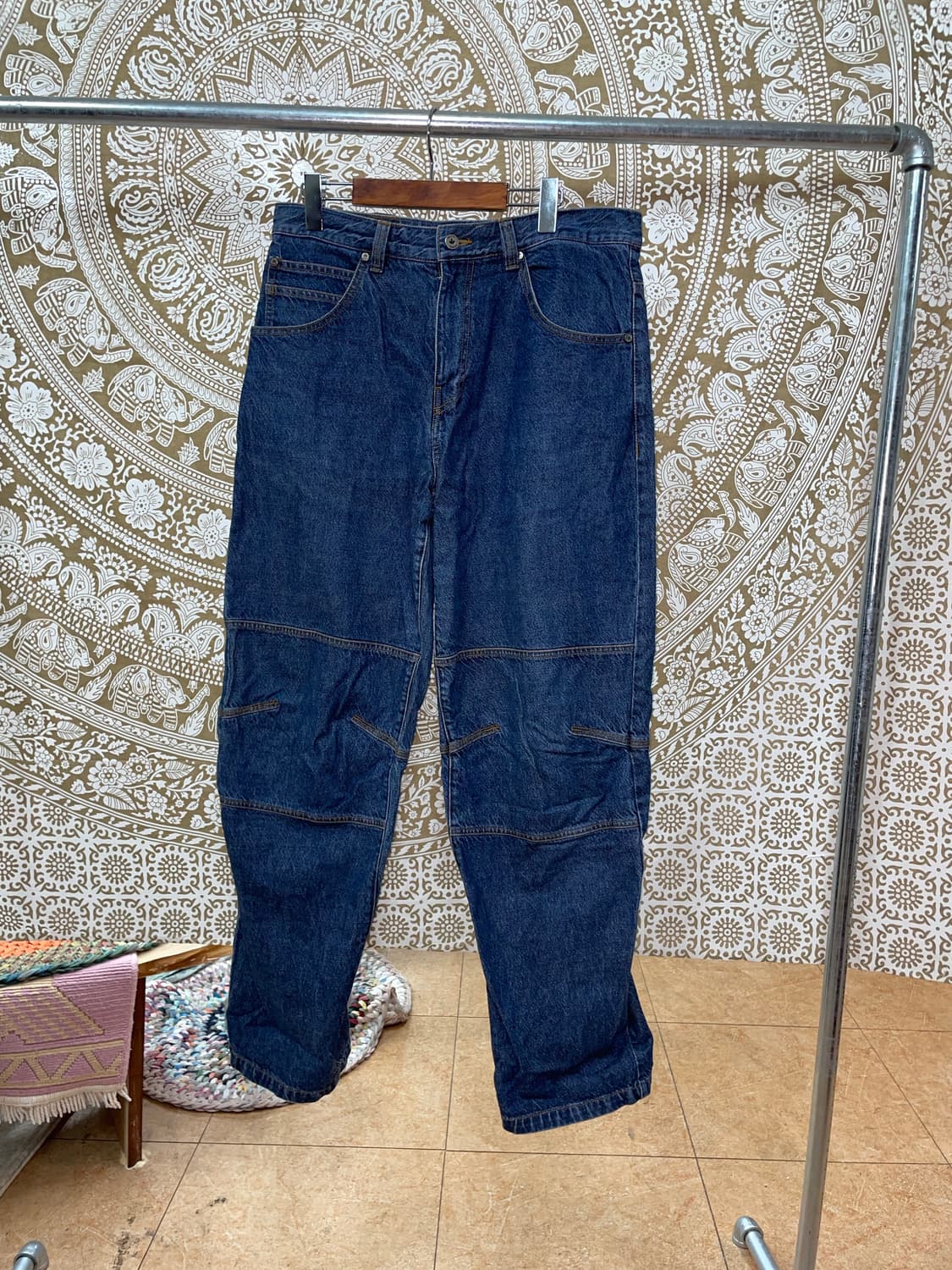 Roots 루츠 더블니 진청 데님팬츠  상품이미지3