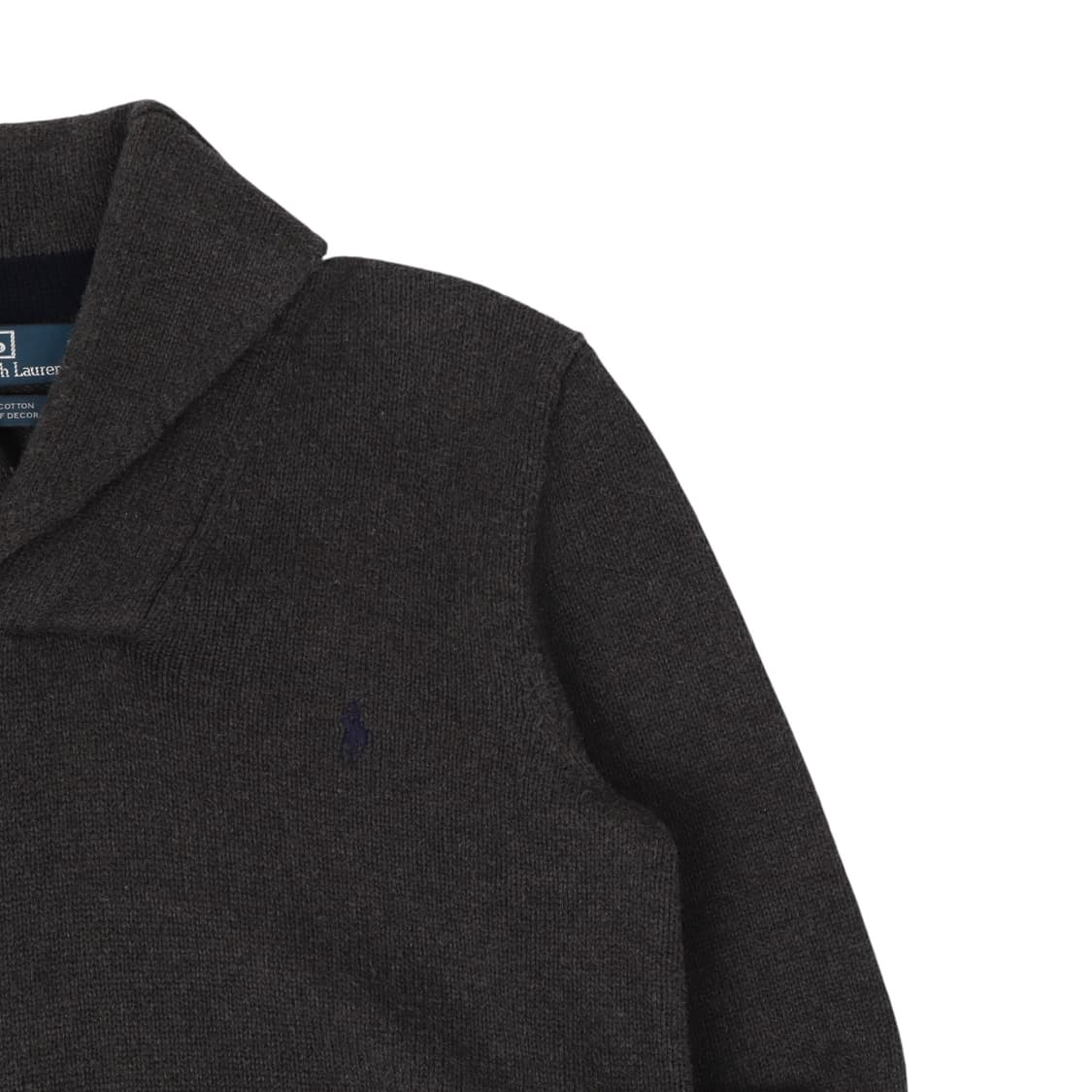 폴로 랄프로렌 챠콜 베이직포니 숄카라 니트 상품이미지3