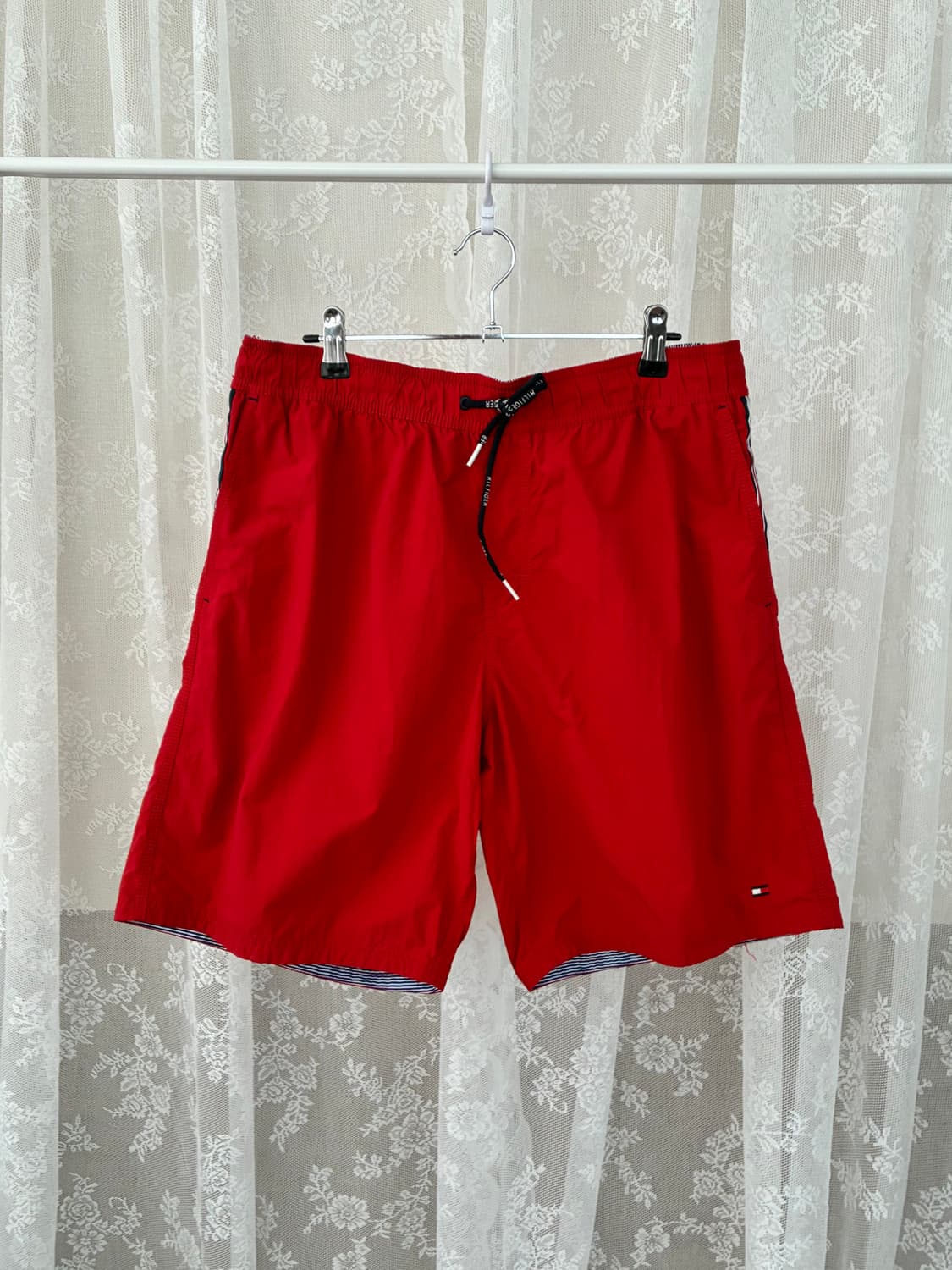 L) 타미힐피거 스윔 쇼츠 반바지 레드 상품이미지1
