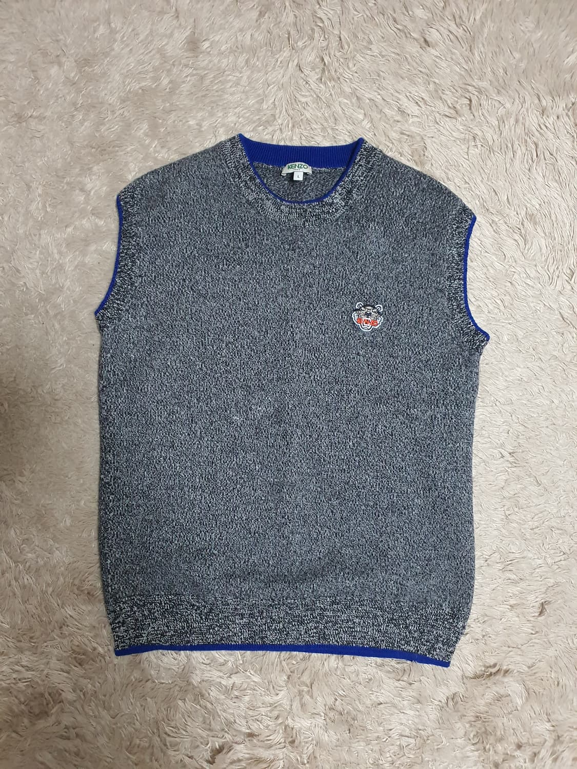 겐조 타이거자수 니트 조끼 사이즈 실측 90 상품이미지1