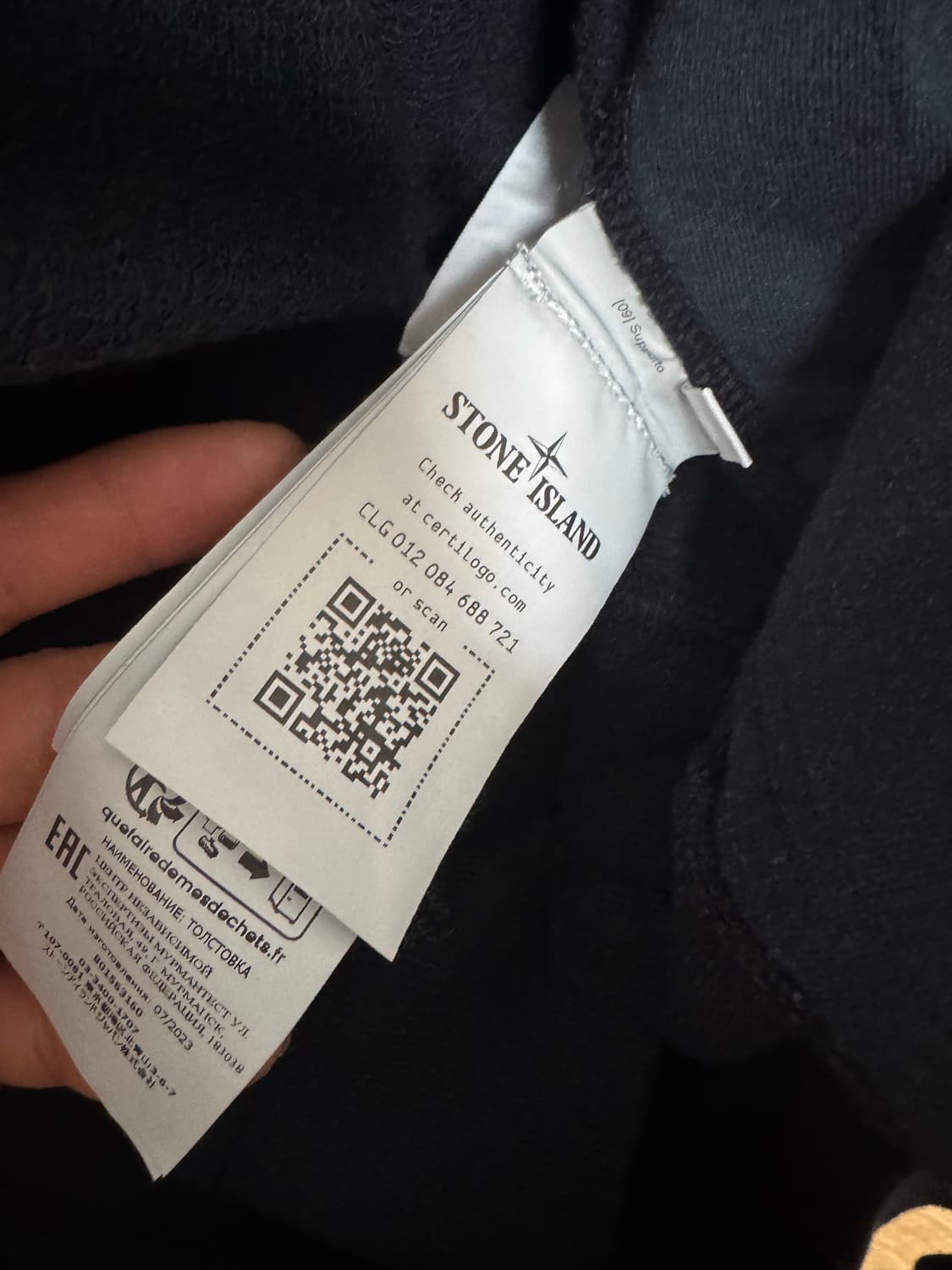 L 24ss 스톤아일랜드 후드집업 네이비 상품이미지5