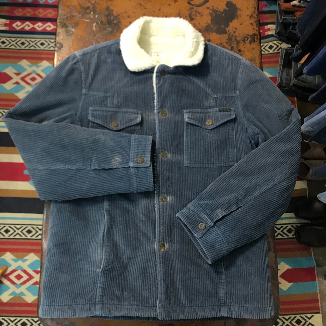 Ck 캘빈클라인 인디블루 코듀로이 양털 셰르파 자켓 남성 105 사이즈  상품이미지1