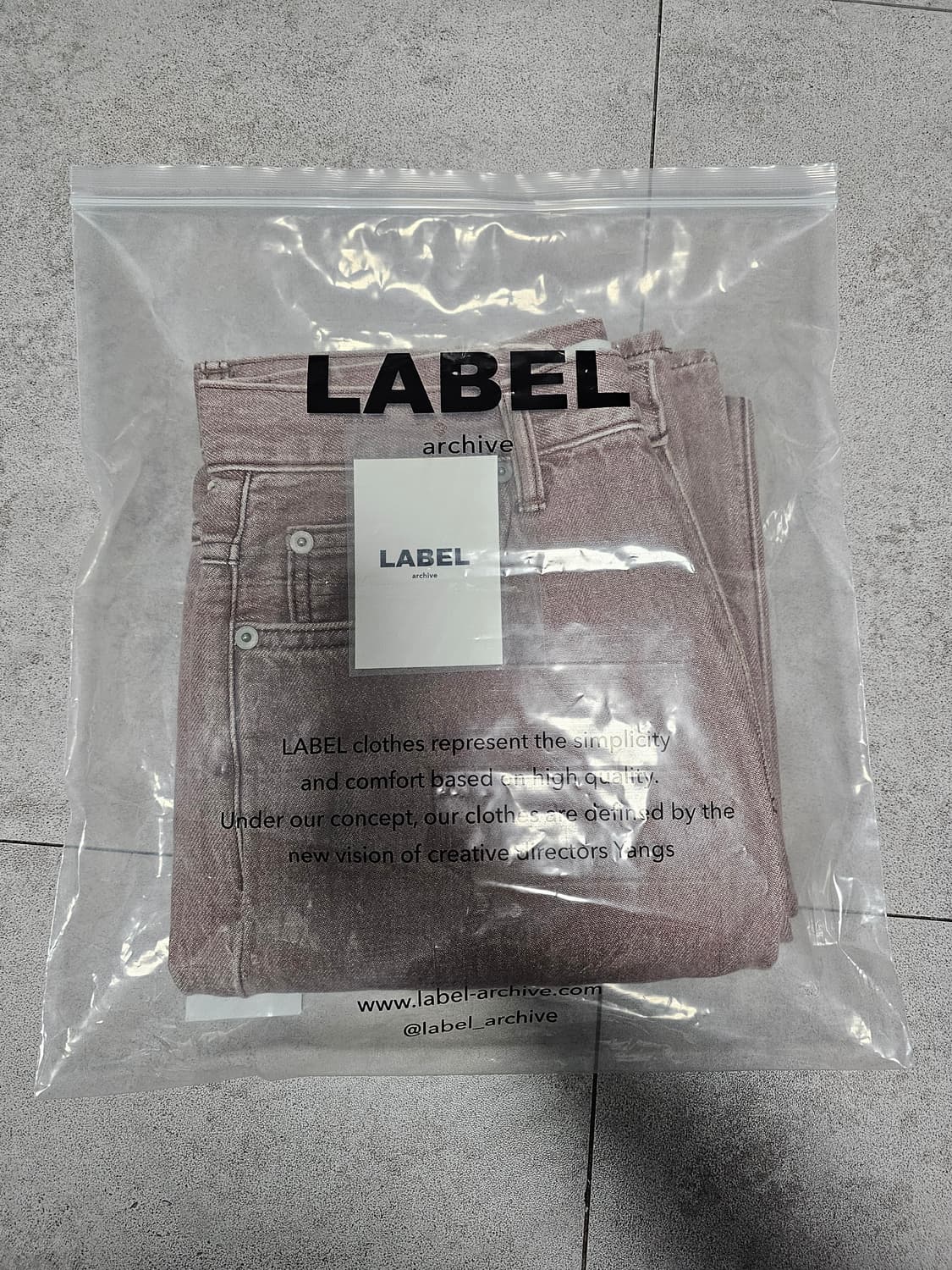 Label 아카이브 스트레이트 핏 핑크 팬츠 상품이미지4