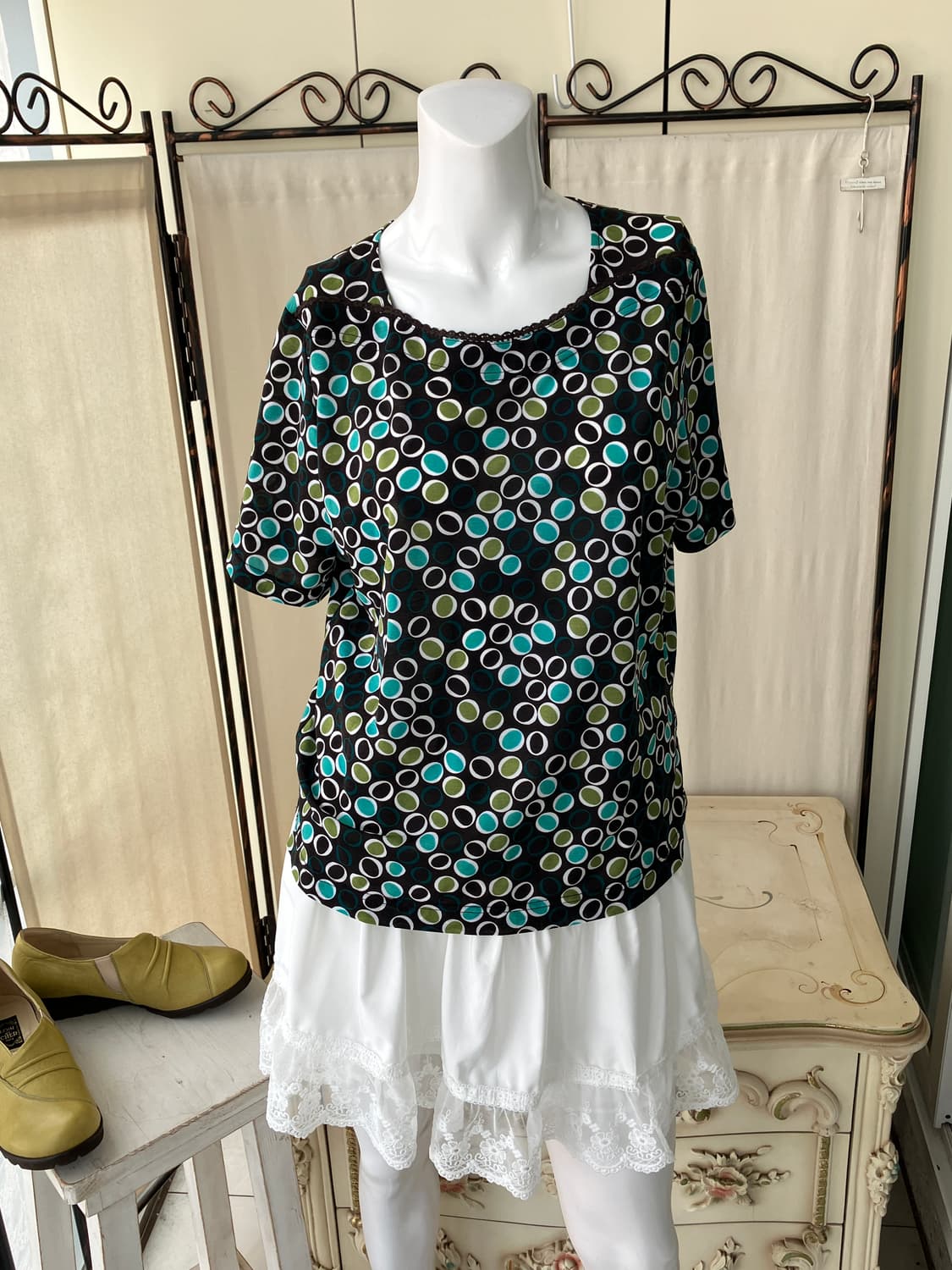 black mint dot blouse 상품이미지4