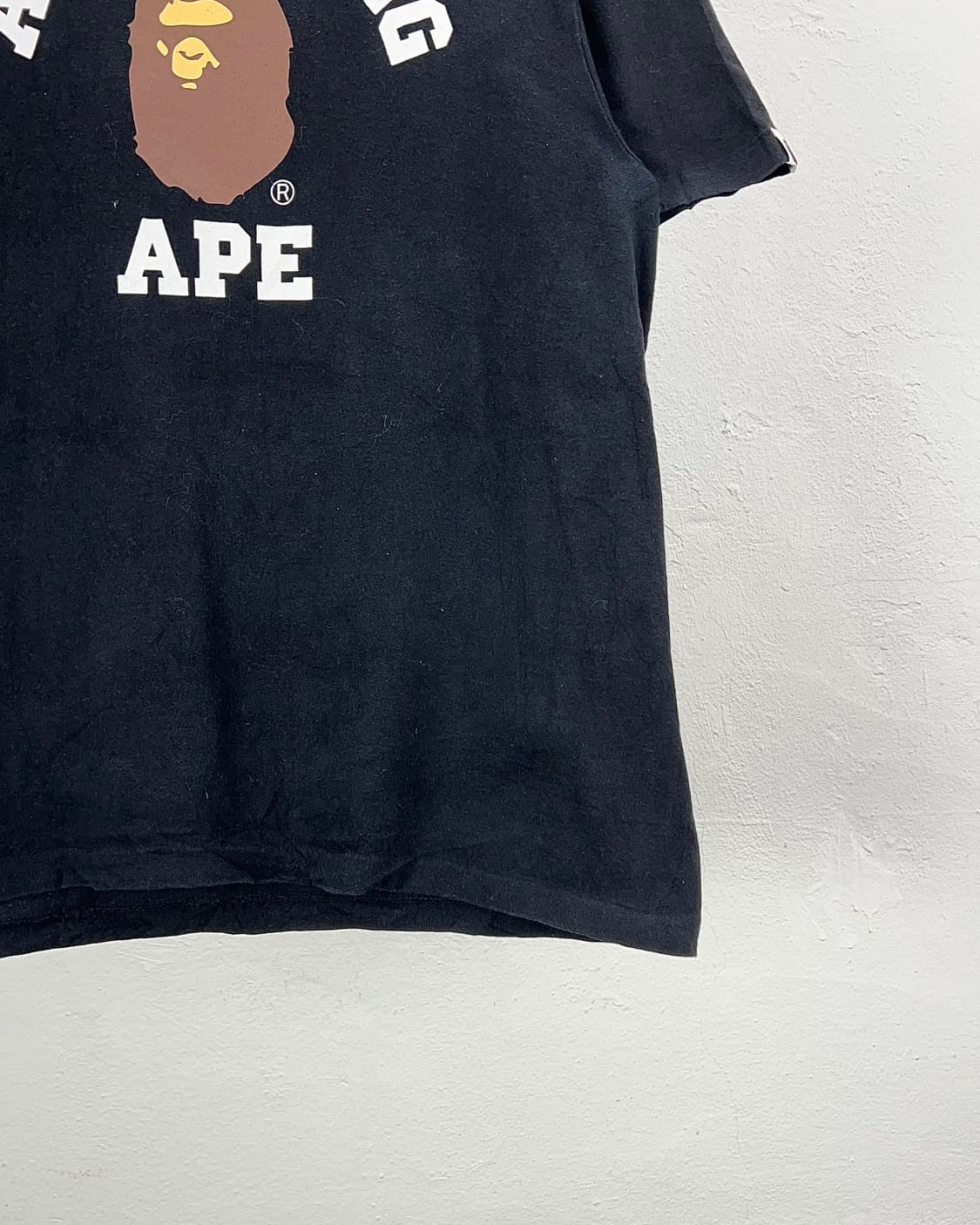 베이프 블랙 컬리지 빅 사루 티셔츠 상품이미지5