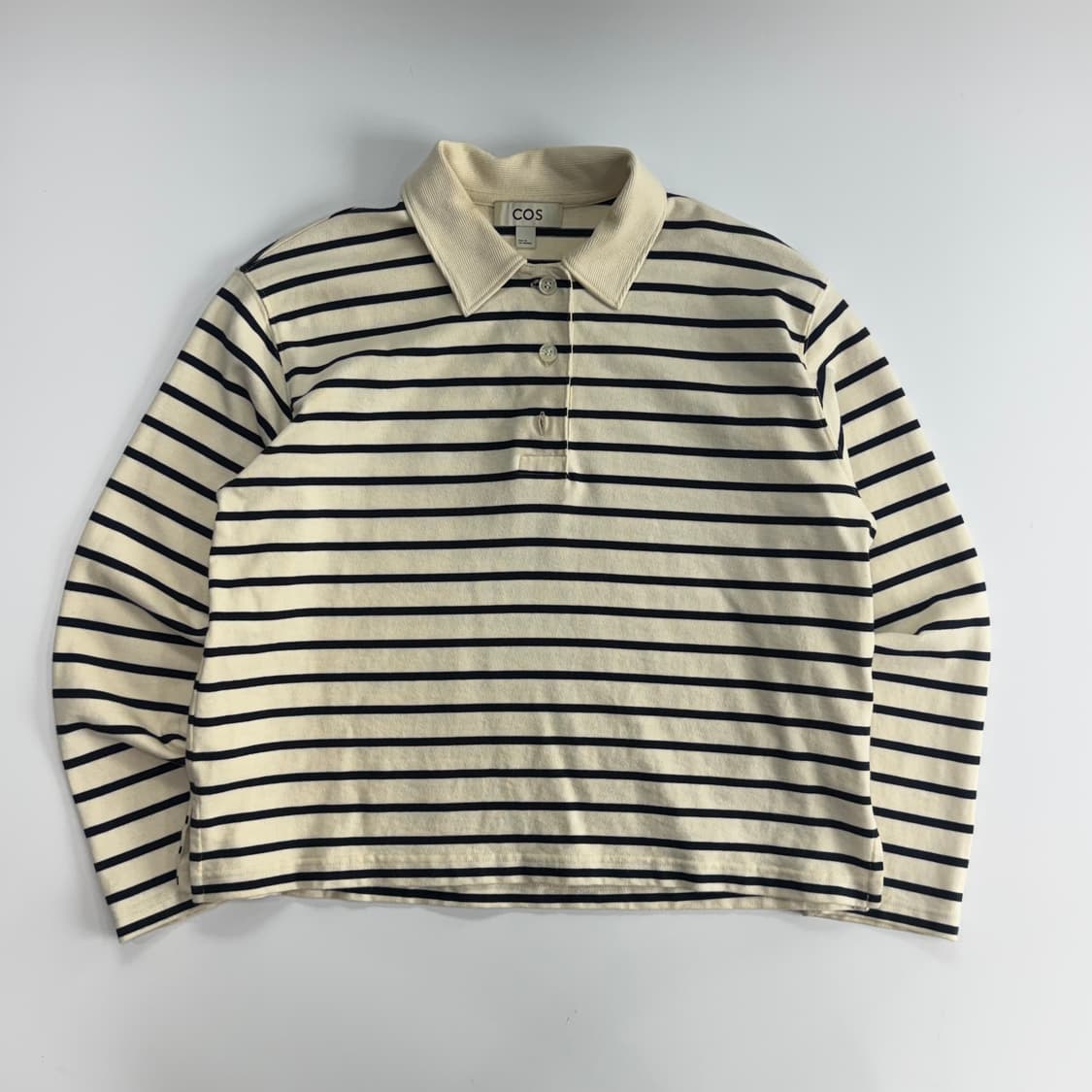 Cos 코스 네이비 스트라이프 롱슬리브 카라티 상품이미지3