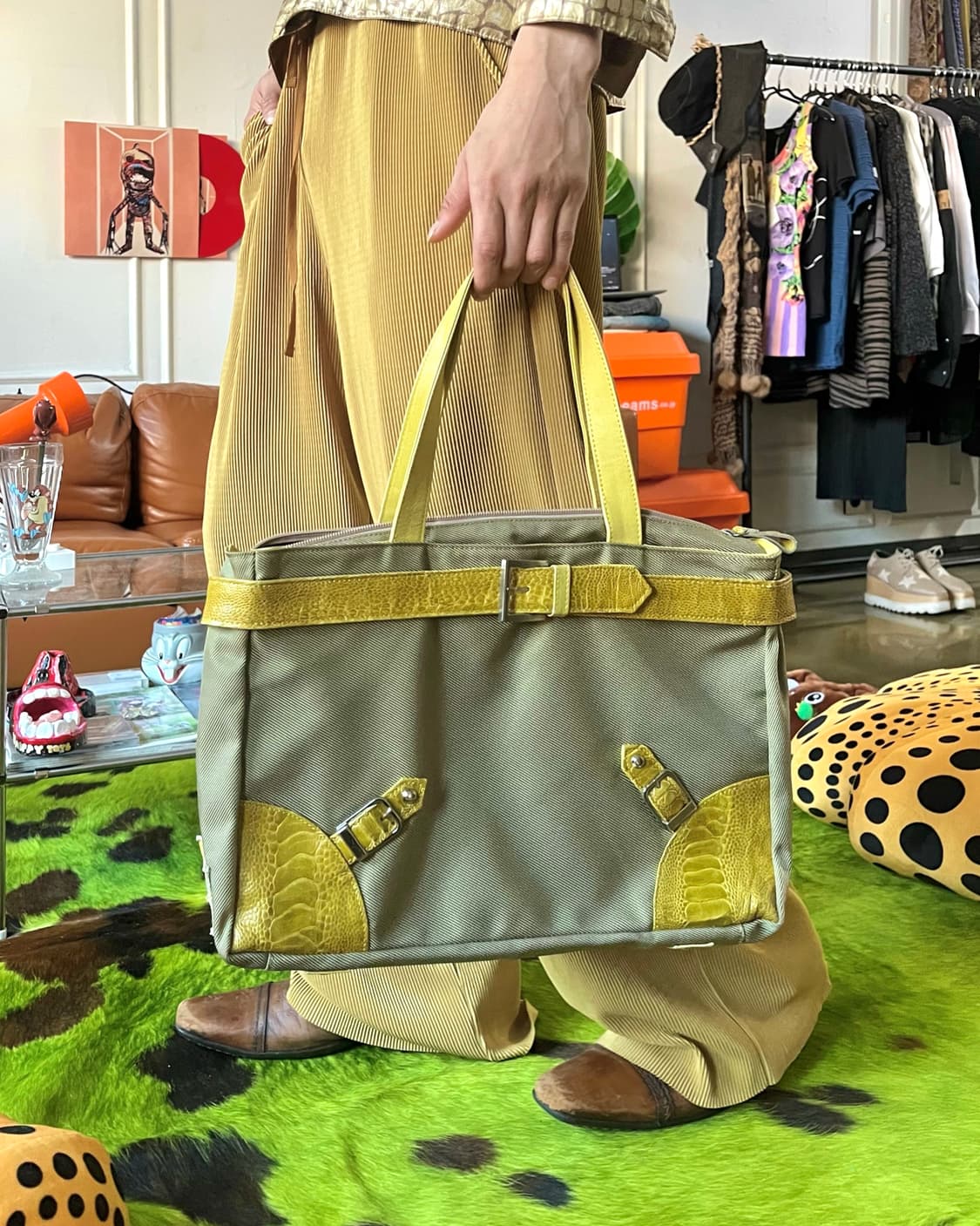 Takahiko Japan Leather & Canvas Bag 상품이미지2