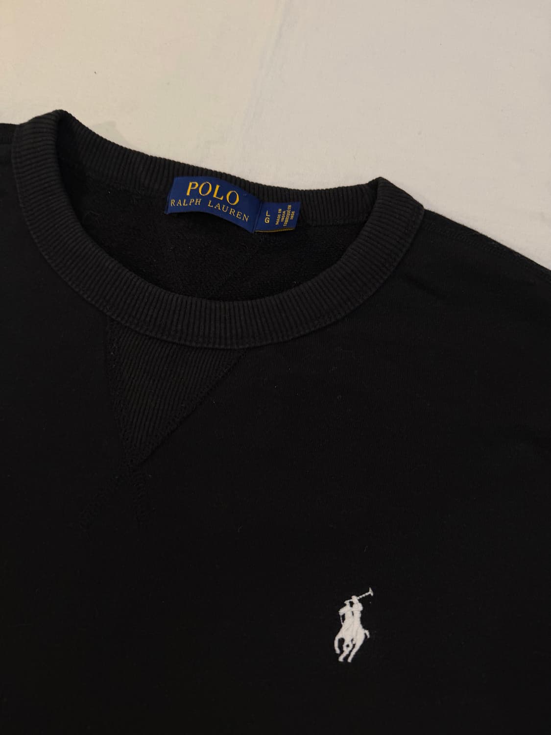 폴로 랄프로렌 신형 맨투맨 스웻셔츠 블랙 화이트 상품이미지2