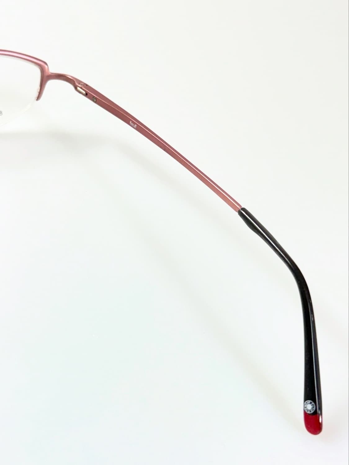 90s FUTIS 핑크 메탈 반무테 스퀘어 빈티지 안경 상품이미지6