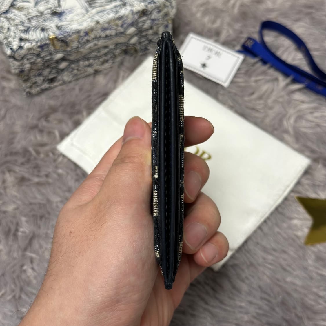 [풀구성] 디올 오블리크 몽테인30 카드지갑 베이지 상품이미지3