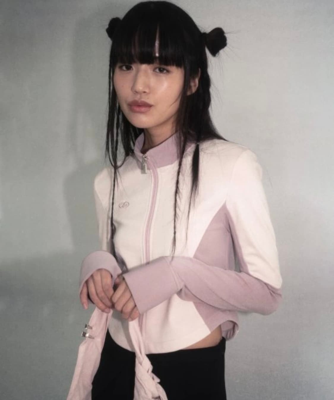 허그유어스킨 크롭 져지 핑크 상품이미지2