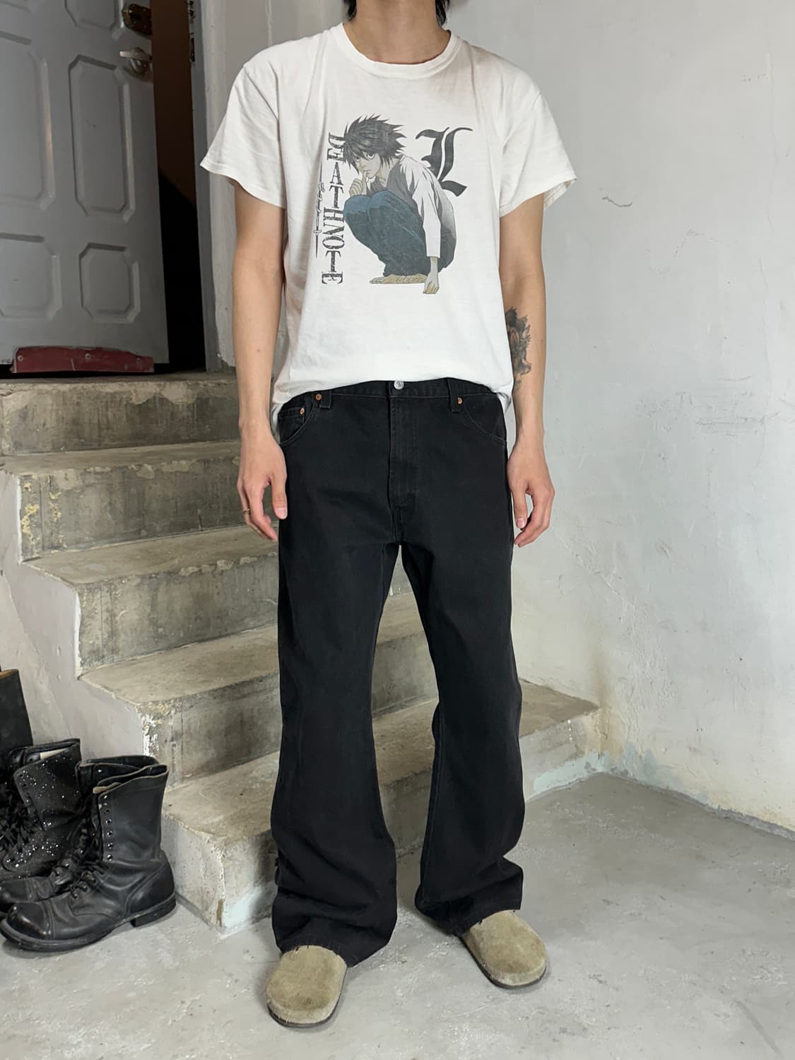 00's 빈티지 리바이스 517 블랙 부츠컷 리바이스 플레어진 상품이미지4