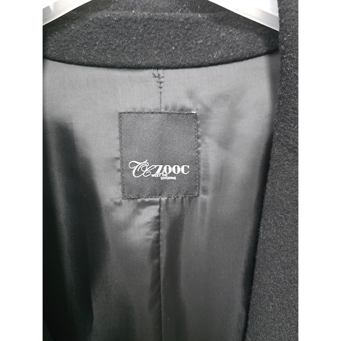 택포) M ZOOC 블랙 울 코트  상품이미지2