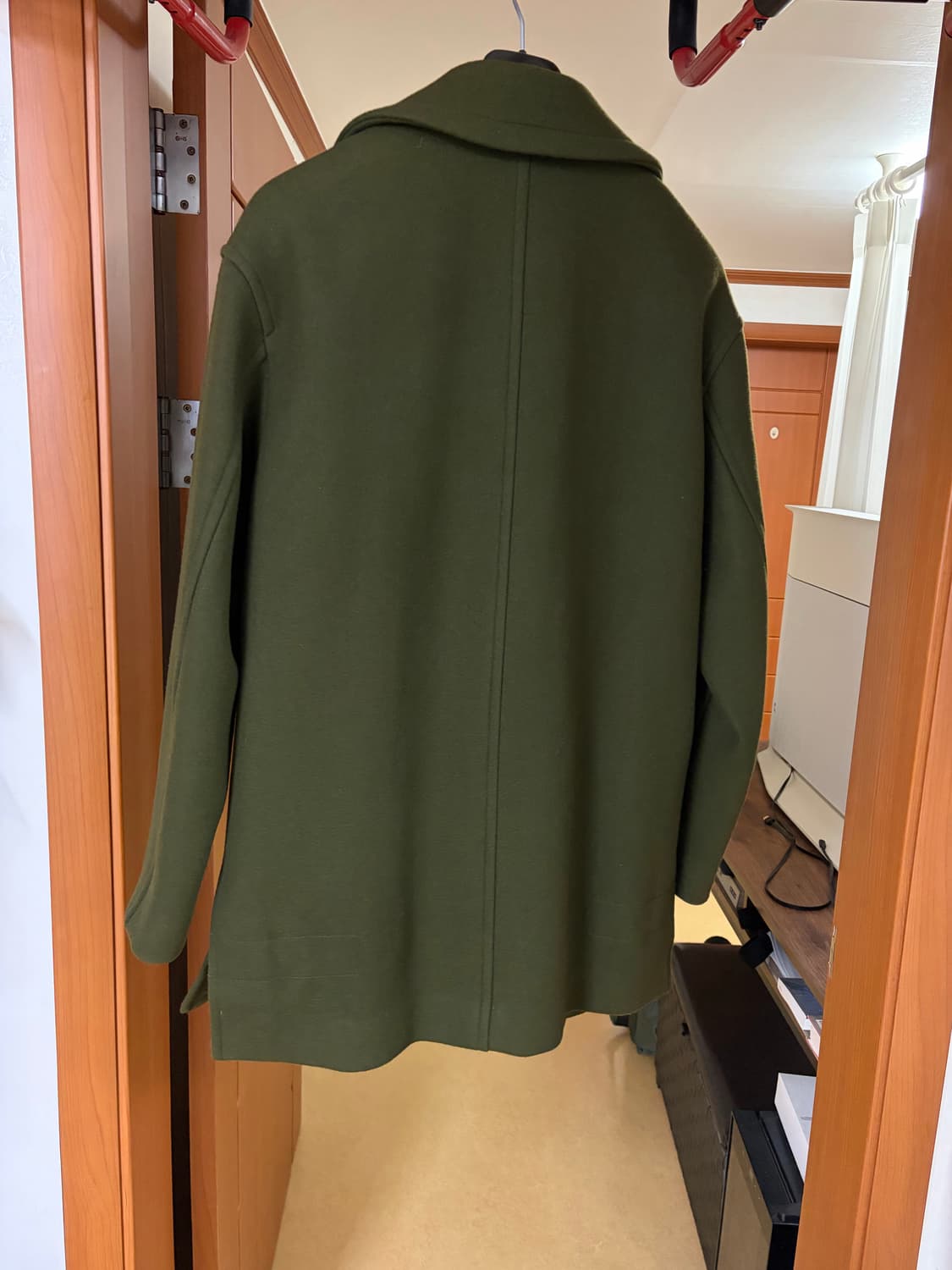 일꼬르소 카키색 울, 캐시미어 혼방 피코트 (105사이즈) 상품이미지3