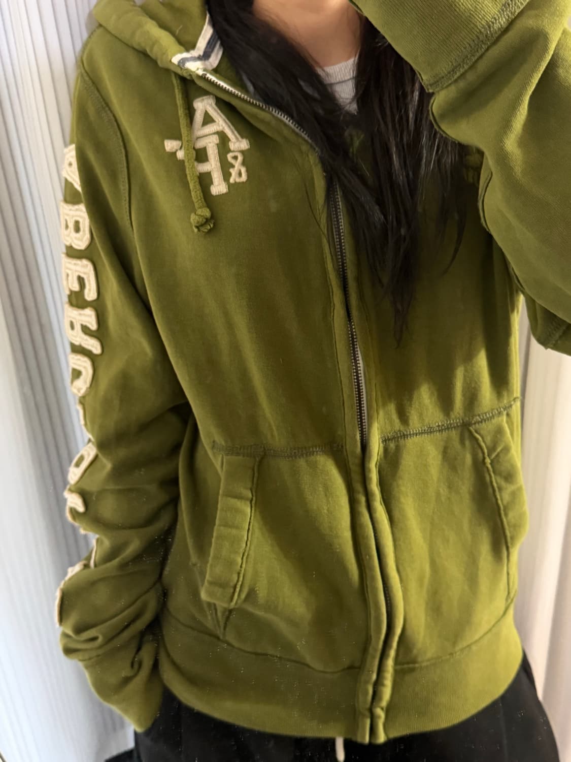 아베크롬비 올리브색 후드집업 M 상품이미지1