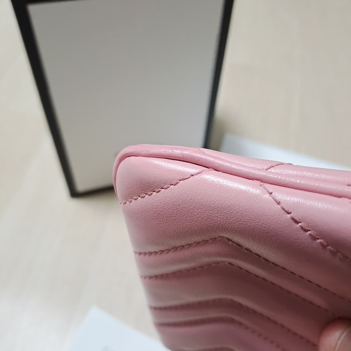 [100%/정품] 구찌 GG 마몽 마틀라세 핑크 파우치, 구찌클러치 상품이미지7