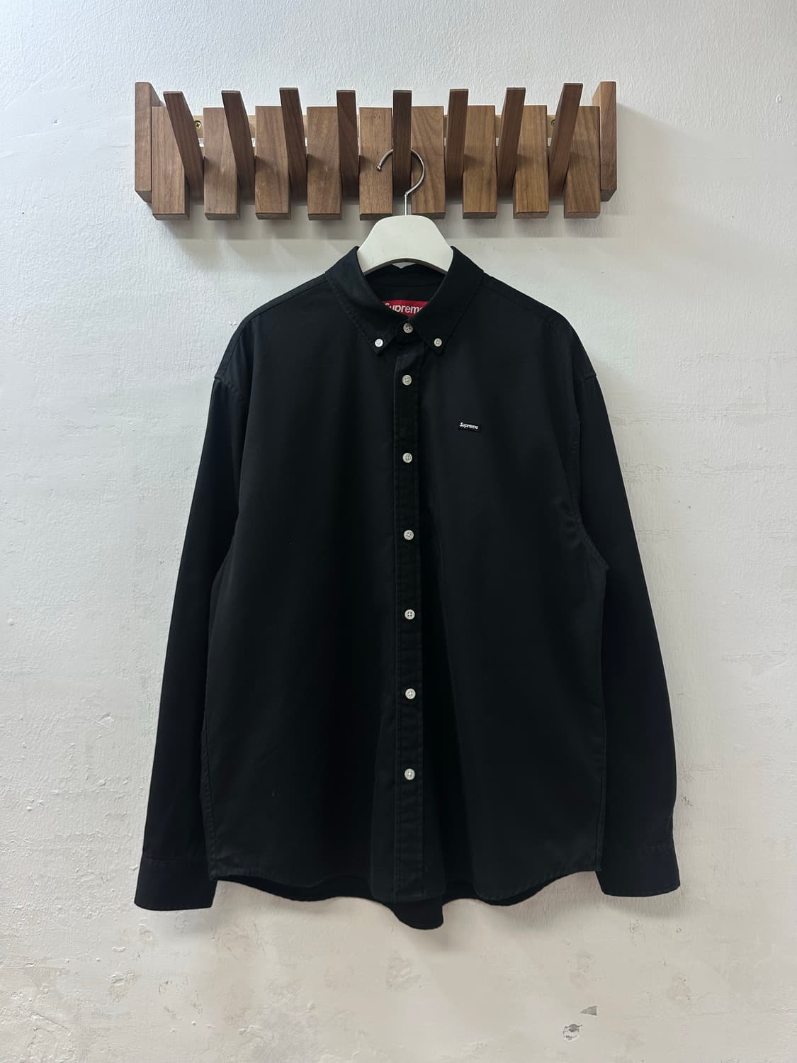 Supreme 슈프림 스몰 박스 로고 자수 블랙 옥스포드 버튼다운 셔츠 상품이미지1