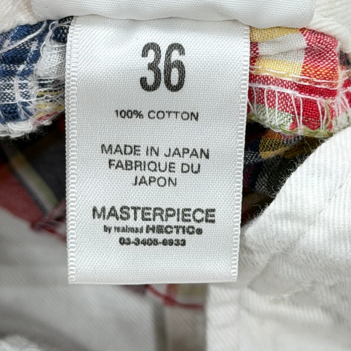 마스터피스 빈티지 패치워크 체크 Y2K 쇼츠 반바지 36 상품이미지5