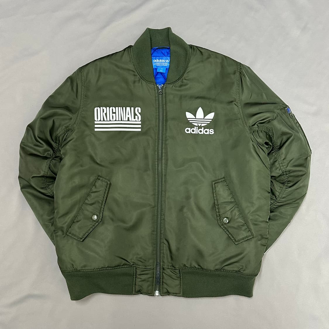 아디다스 빈티지 카키 누빔 항공점퍼 105 상품이미지2