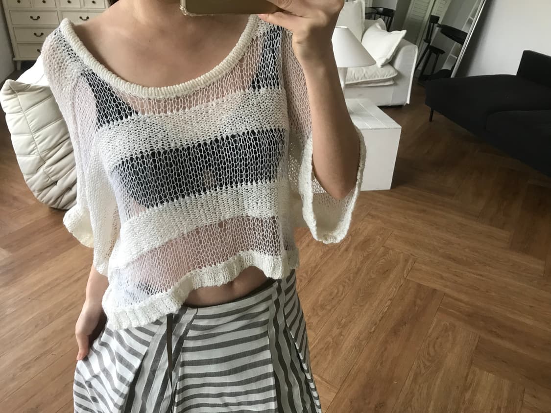 vintage ivory net knit 상품이미지2