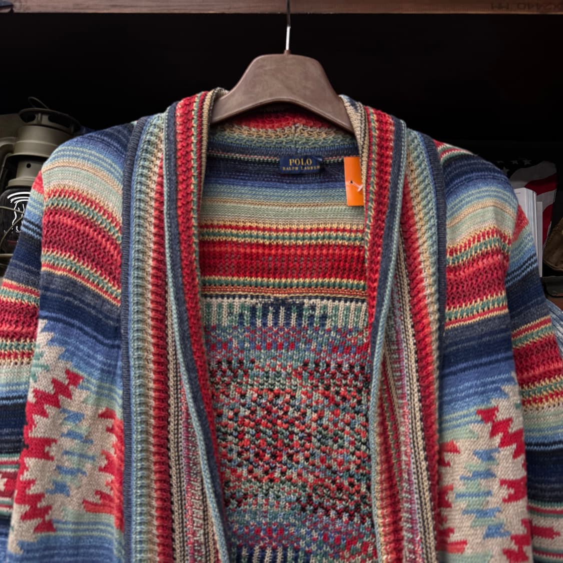 폴로 랄프로렌 신형 오픈 프론트 네이티브 패턴 니트 가디건 N48 상품이미지3